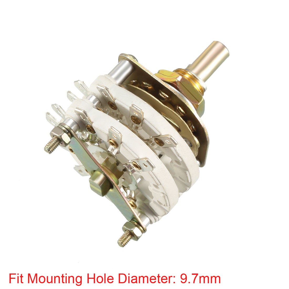 2P8T 2 Pole 8 Position 2 Deck Band Channel Rotary Switch Selector