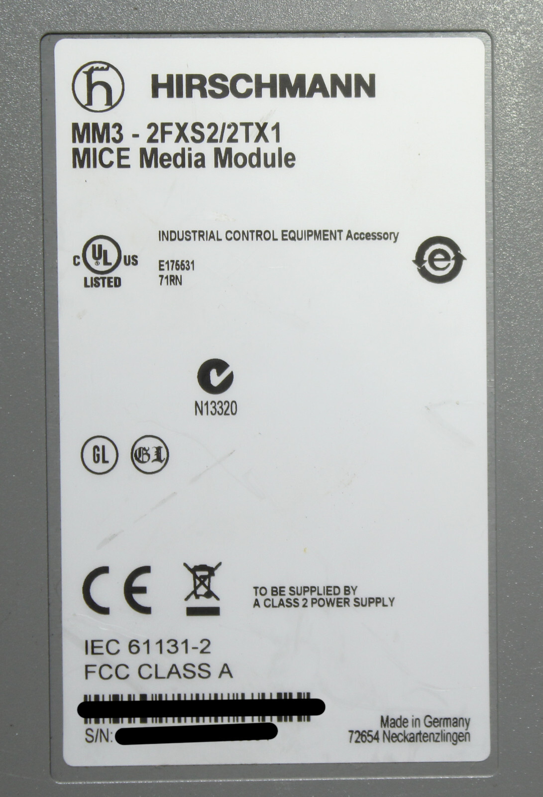 Hirschmann MM3-2FXS2/2TX1 EEC Media - MICE-S Media Module