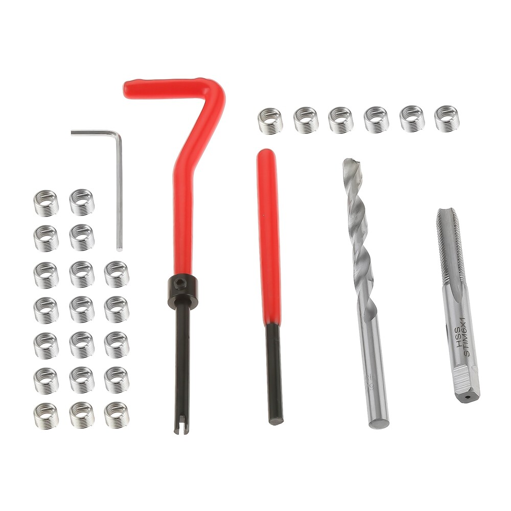 30Pcs Thread Repair Kit Stainless M5 x 0.8mm Thread Repair Insert Set for Auto