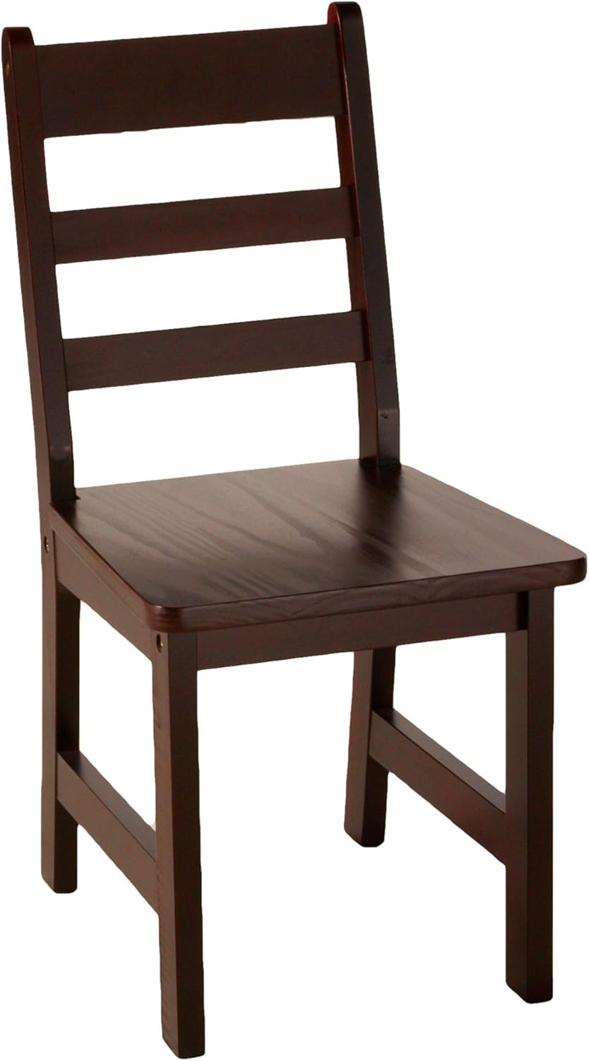 Child'S Rectangular Table with Shelves and 2 Chairs, Espresso Finish, 32 3/4" X