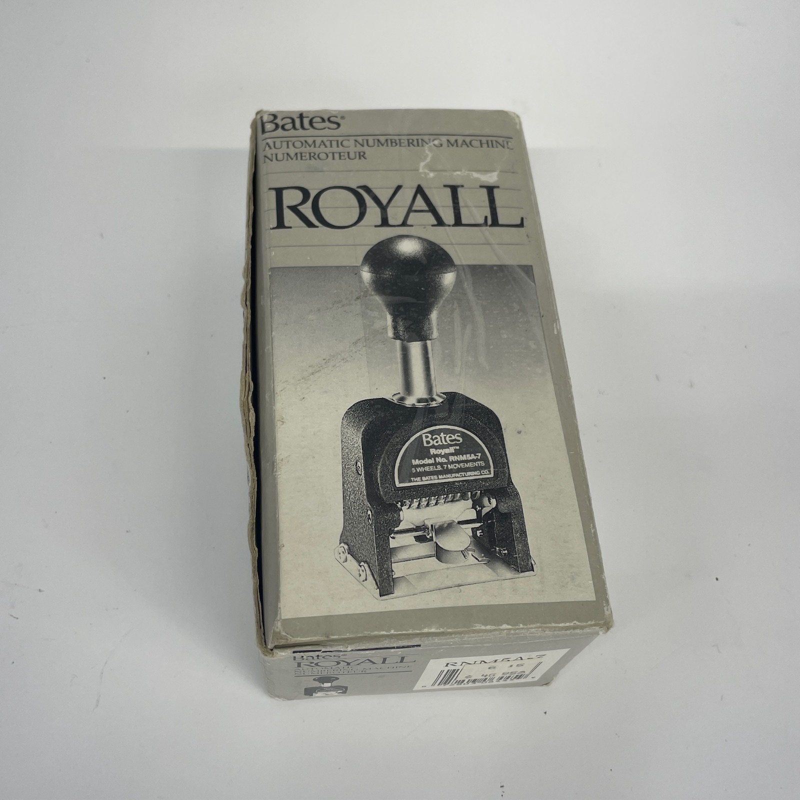 Bates Royall RNM5A-7 Automatic Numbering Machine Ink Stamp COMPLETE - NEEDS INK
