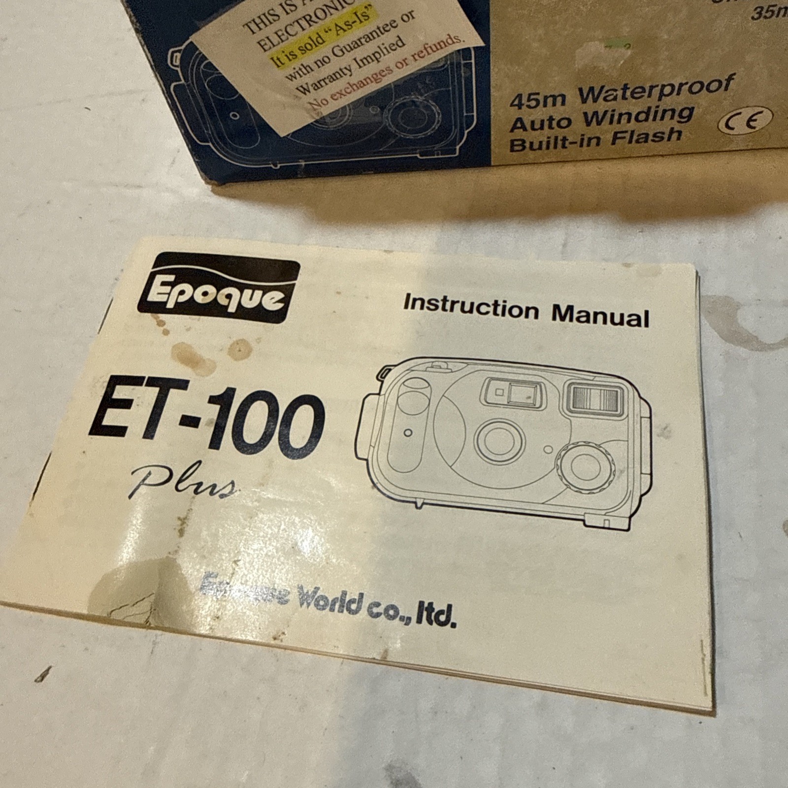 Epoque 45m Auto Winding Built in Flash Underwater Camera - ET-100 Plus - Works