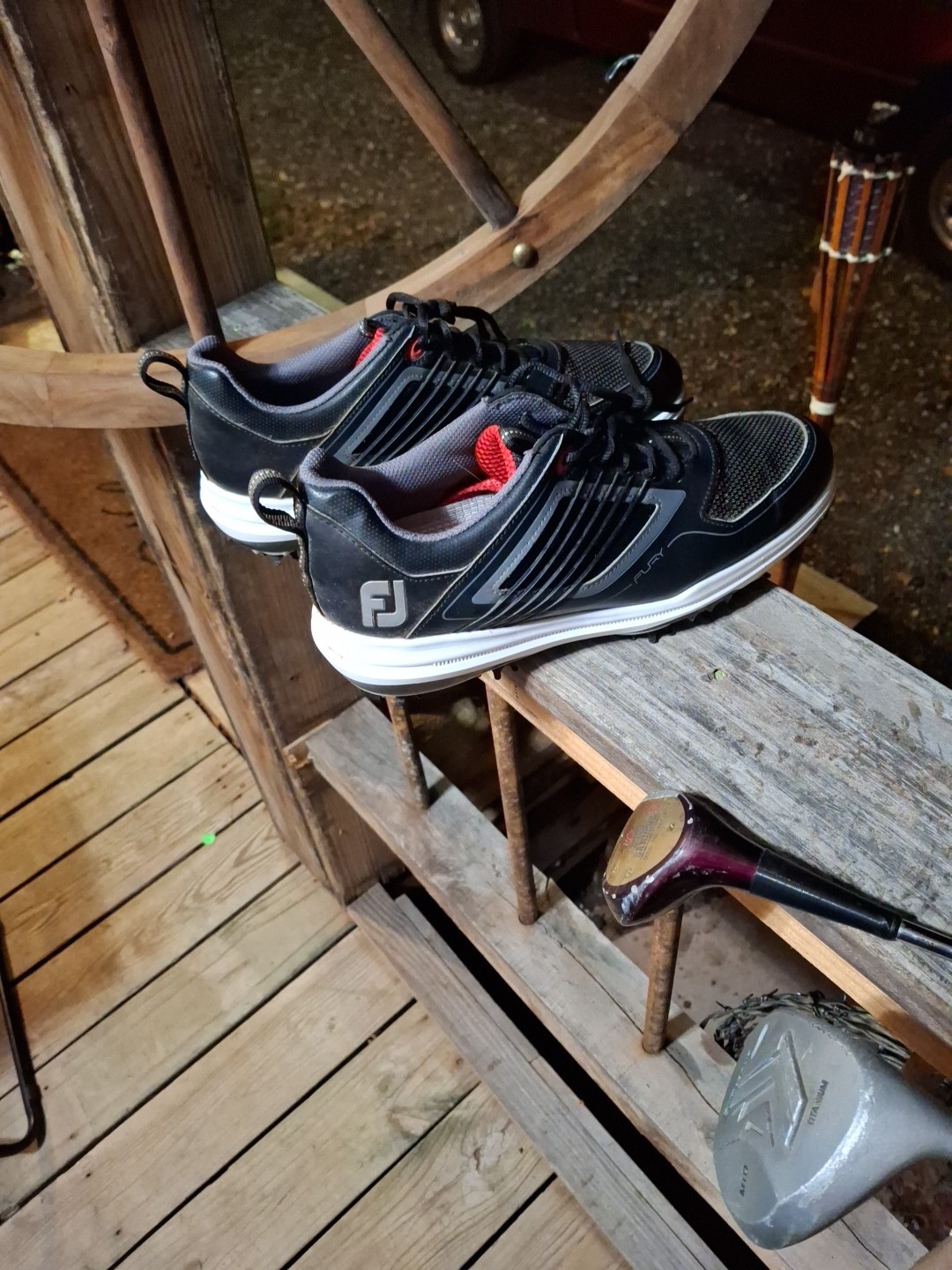 Fury Ortholite Golf Shoes With Screw On Spikes. Sz. 8.5 M