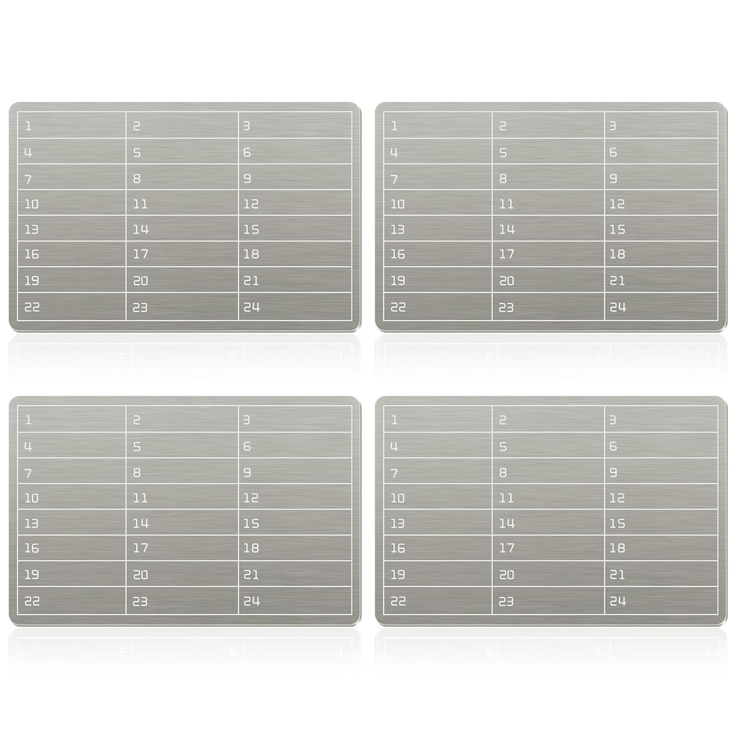Steel Wallet Crypto Seed Storage Plates 4 Pcs Cryptocurrency Backup Bitcoin