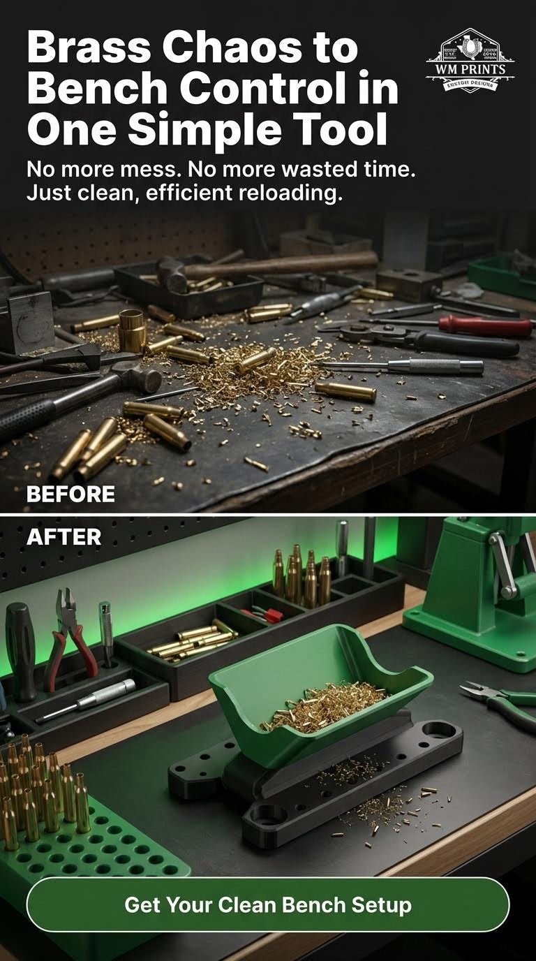 RCBS style brass case trimming catcher, collet style.