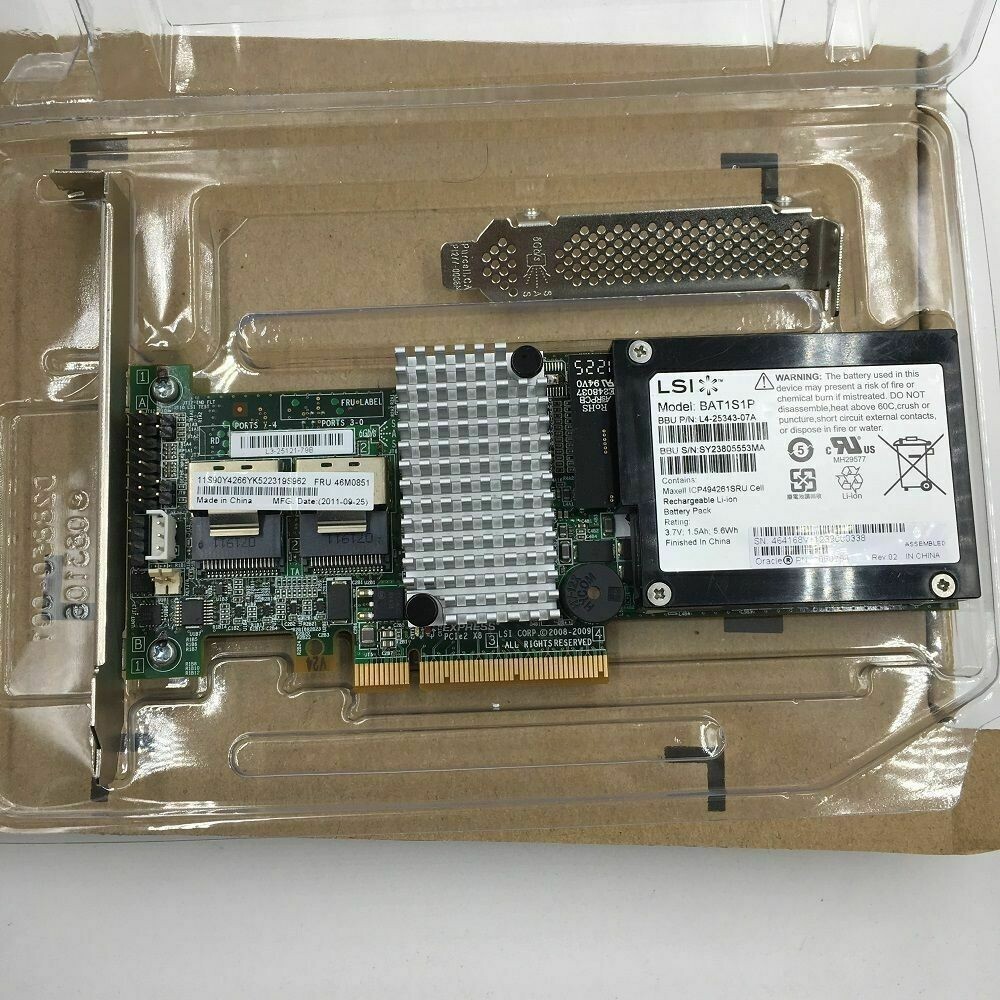 LSI 9260-8i 512M SAS SATA PCI-E 6Gb RAID Controller Card BBU08