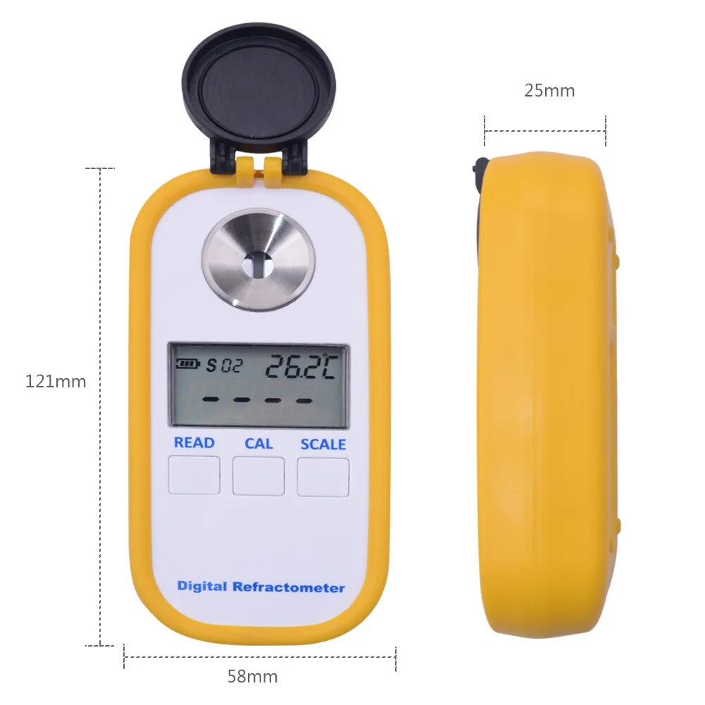 DR402Digital Portable Brew Wine Refractometer Brix 0-50% Wort Wine Refractometer