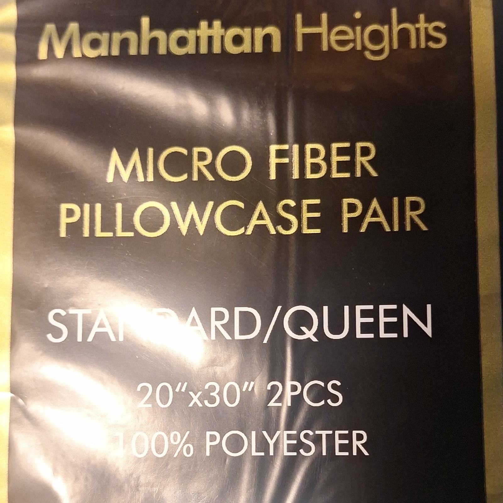 Manhattan Heights Microfiber Pillowcase Pair Standard/Queen 20x30in Light Blue