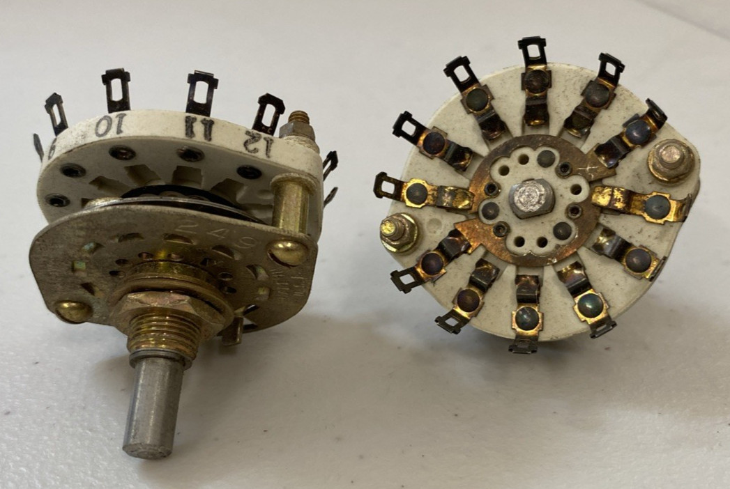 Lot 60 + Oak 5-17744-565 Position Rotary switch Electroswitch #249 Ceramic