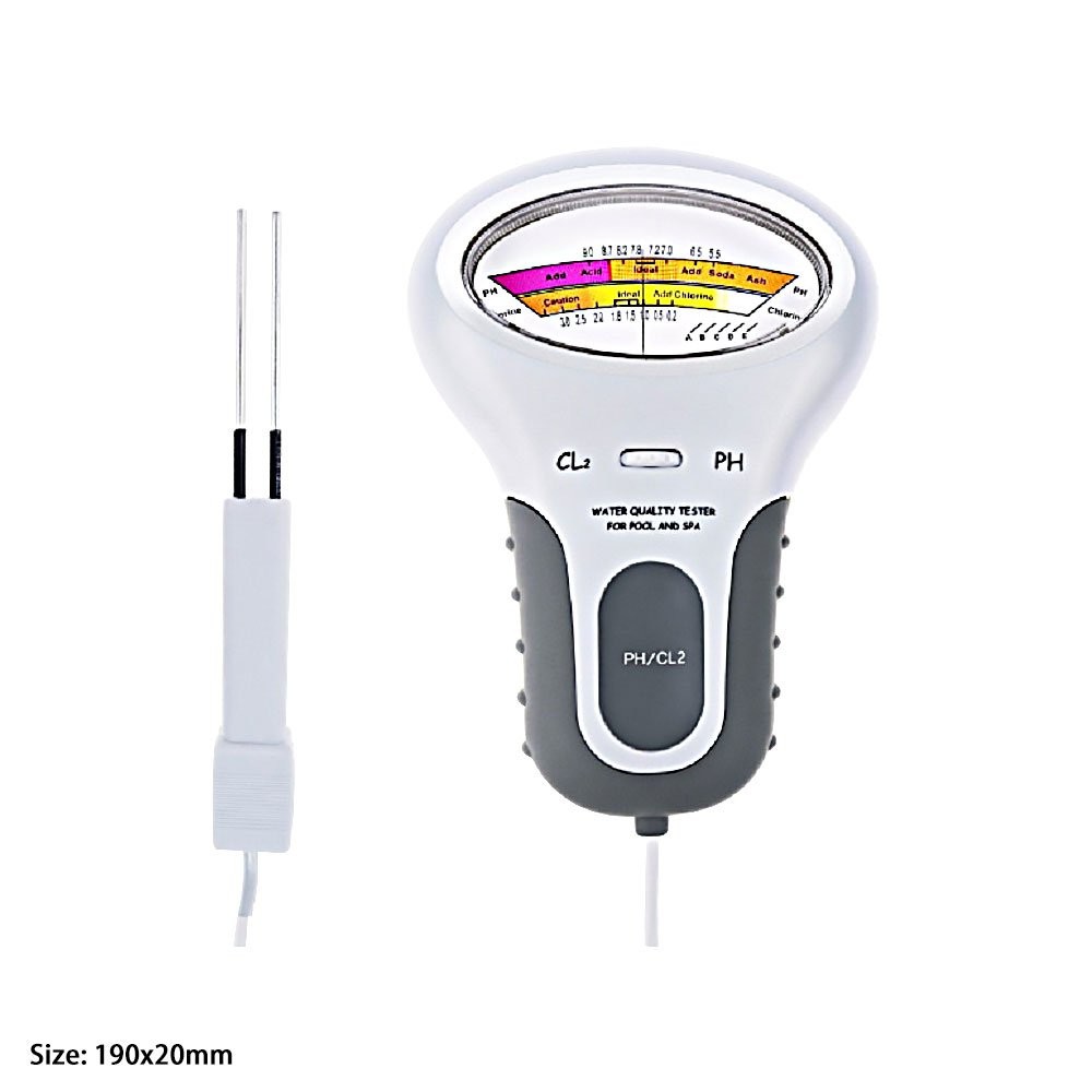 Swimming Pool Kit Meter Chlorine Digital PH Water Quality Tester Level MonitorCW