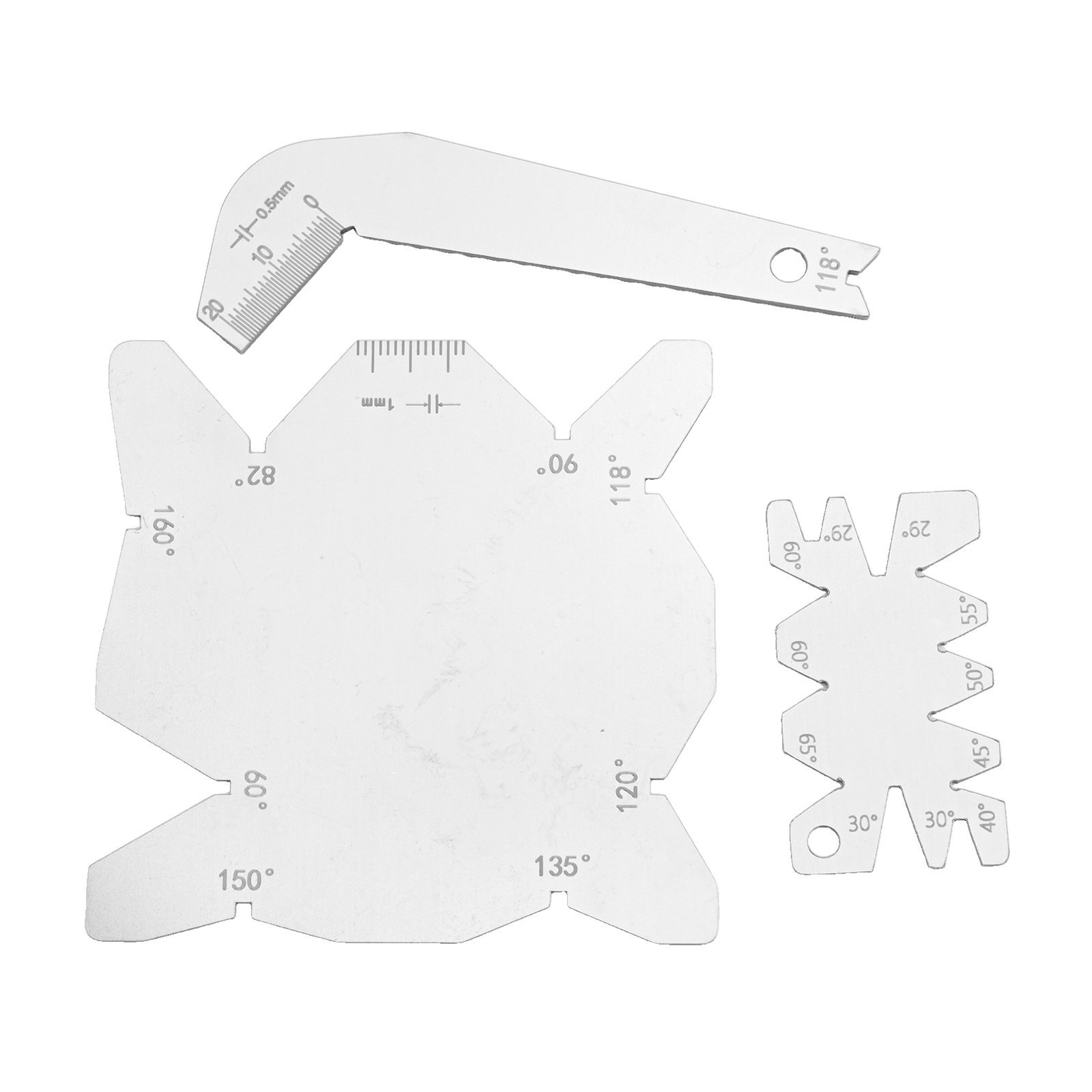 Efficient Angle Gauging Tool Set of 3 for Drilling and Sharpening Applications