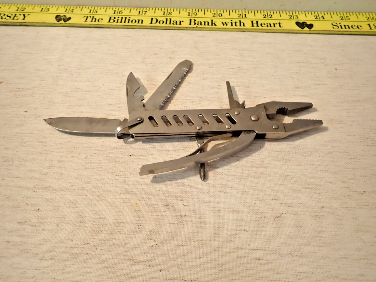 Vintage Multipurpose Stainless 6" Utility  Knife, Tools and  Plier