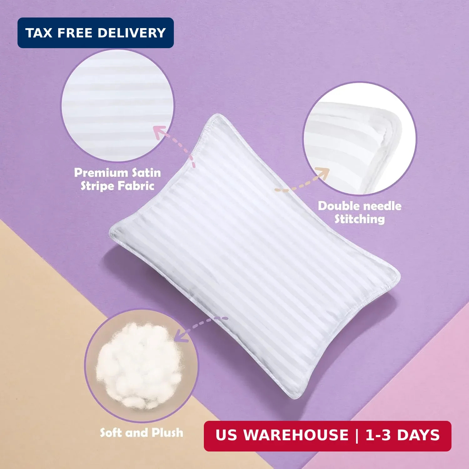 Utopia Bedding Toddler Pillow (White, 2 Pack), 13x18 Pillows for Sleeping, Soft