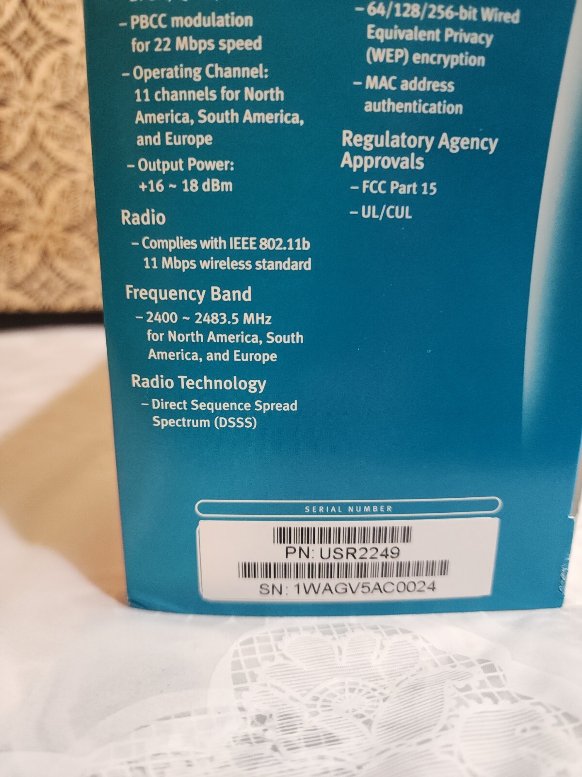 US Robotics Wireless Access Point NIP Model- 2249 Priority Ship PLEASE READ