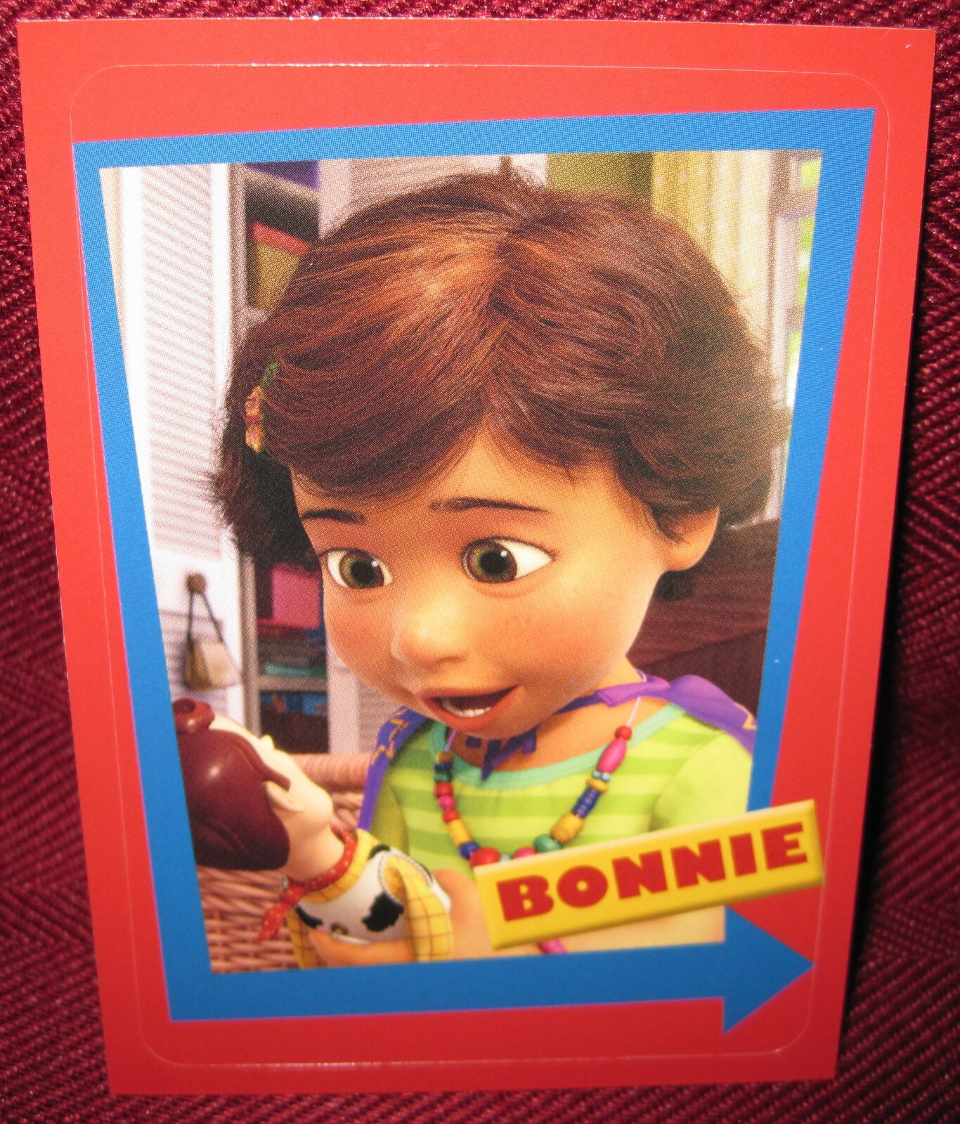 2010 TOPPS TOY STORY SERIES 3 FUN PACKS STICKER CHASE #9 BONNIE DISNEY PIXAR