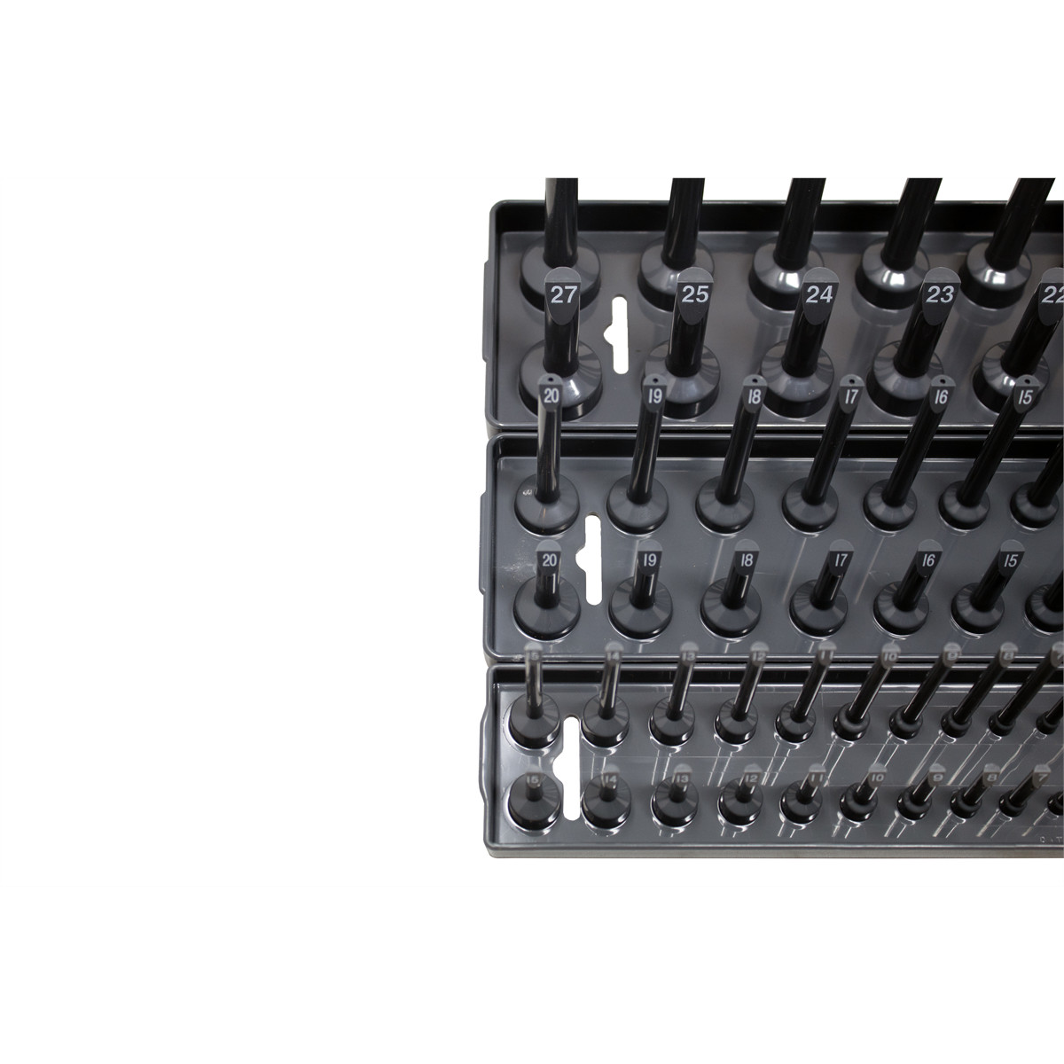 K-Tool 72475 3-pc Metric Socket Holder Set, Gray