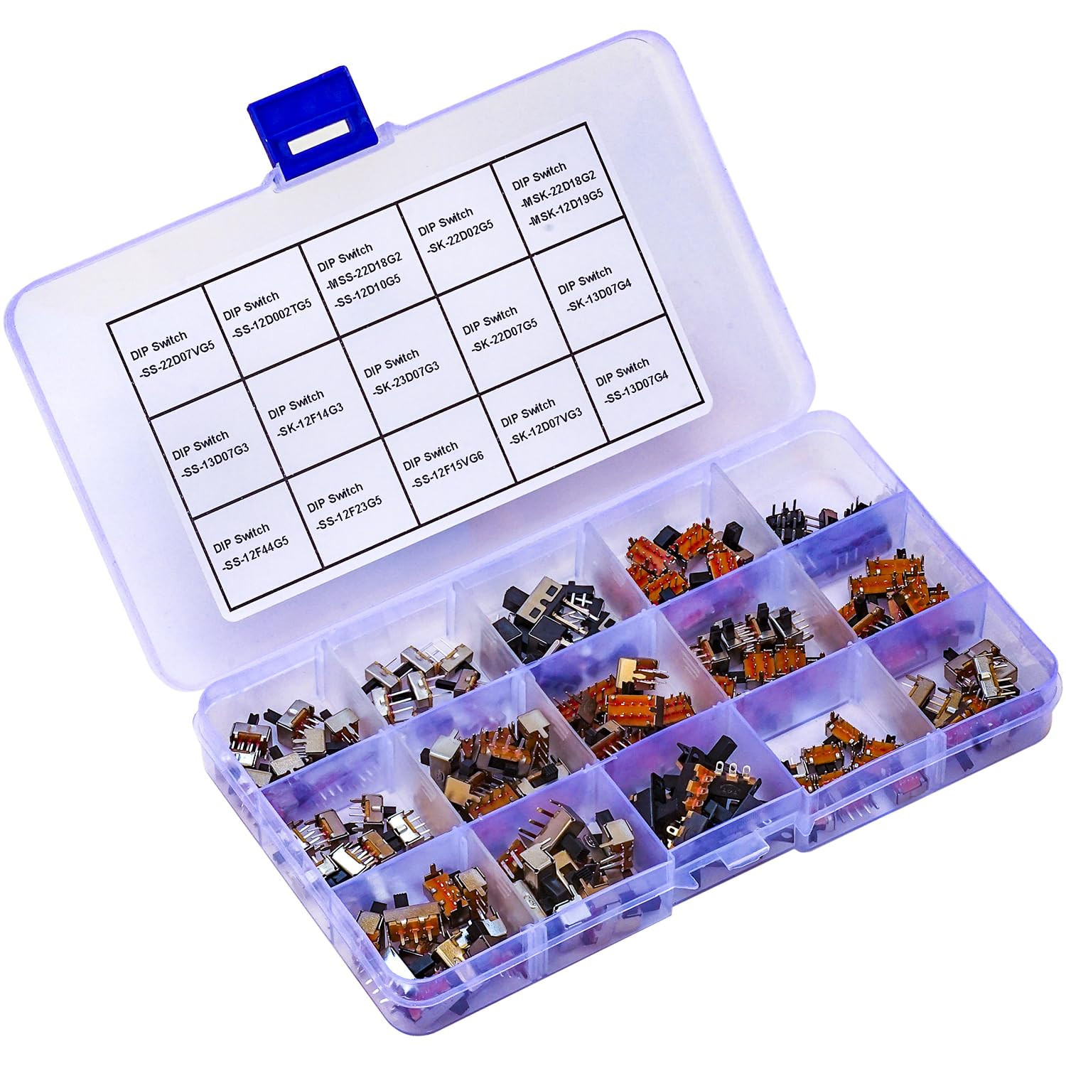 Slide Switch Assorted Kit, Mini Micro PCB Panel Slide Switch 2Pin 3Pin 4Pin On/O