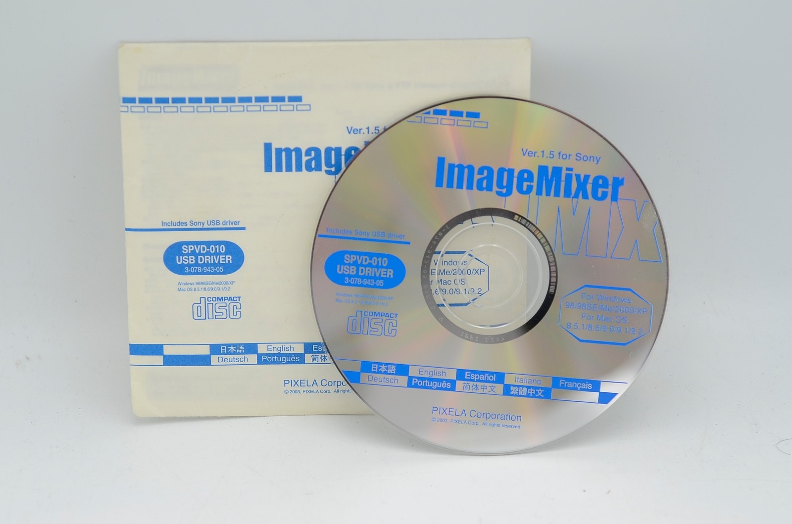 2003 IMAGE MIXER IMX Pixela Version 1.5 for Sony 3-078-943-05 USB Driver