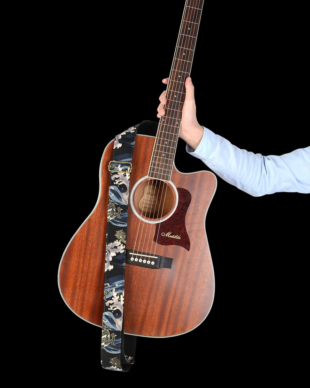 Guitar Strap with 2 Strap Locks & Strap Button, Dragon Guitar Strap Cool Desi...