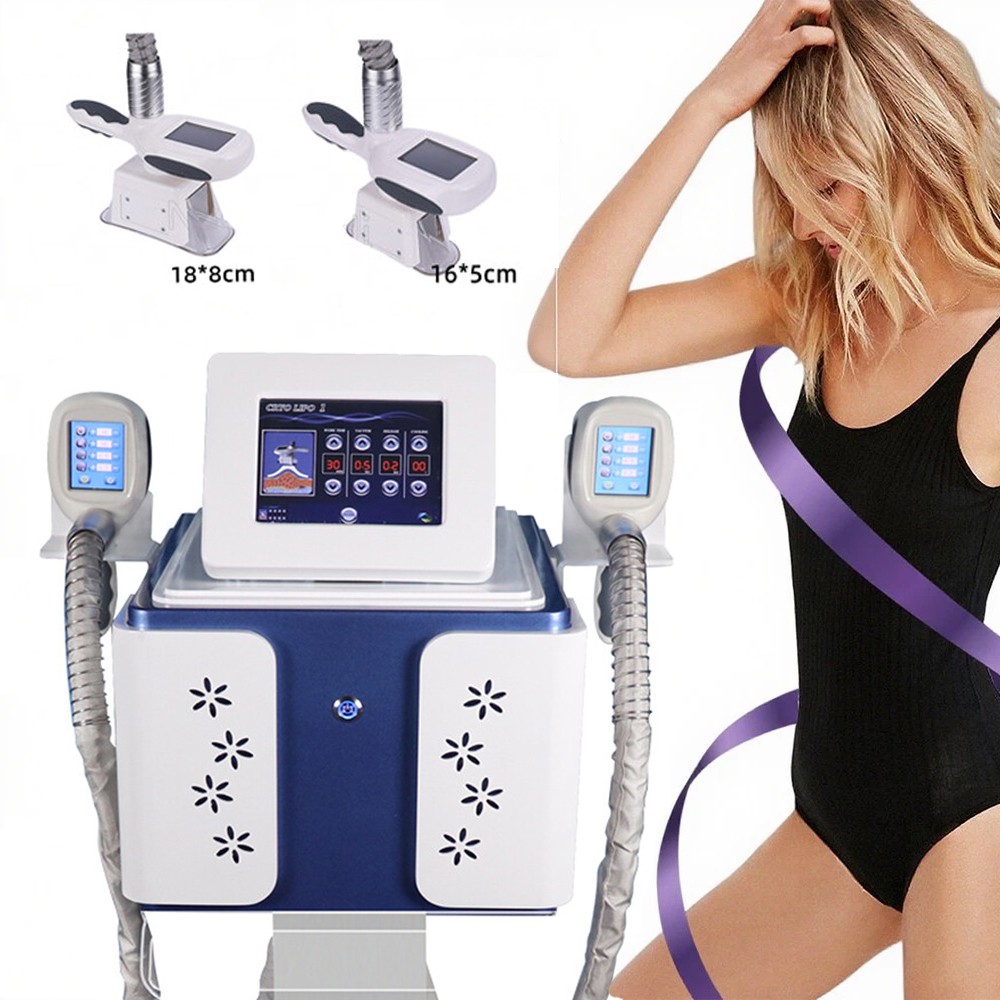 2 Handles Cold Freeze Beauty Machine for Body Massager Beauty Spa Salon