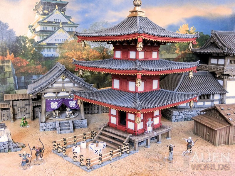 Japanese Samurai Pagoda Dice Tower 28mm Terrain  Wargaming Scenery