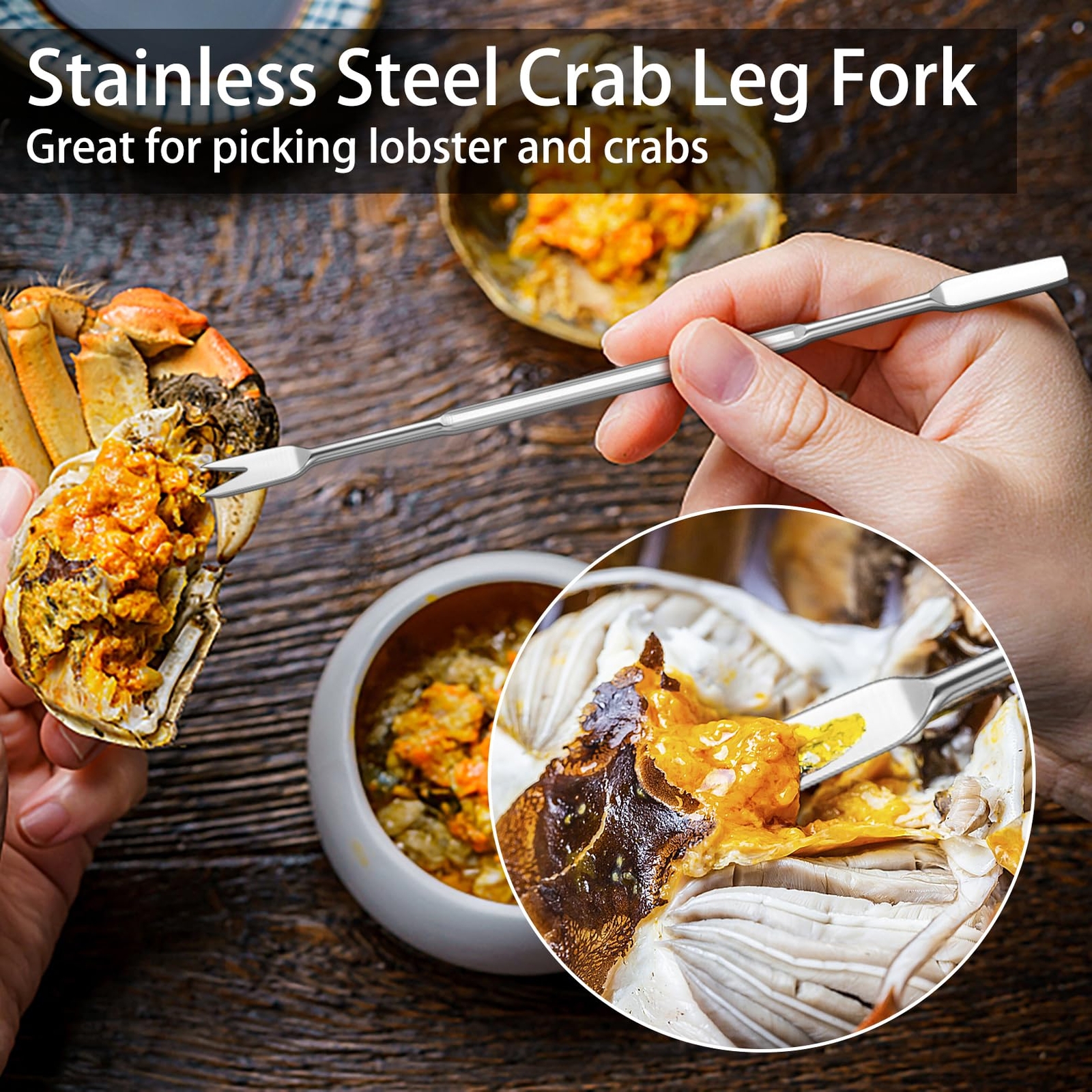 Seafood Cracker Tool Set Includes Shellers Forks Scissors Storage Bag