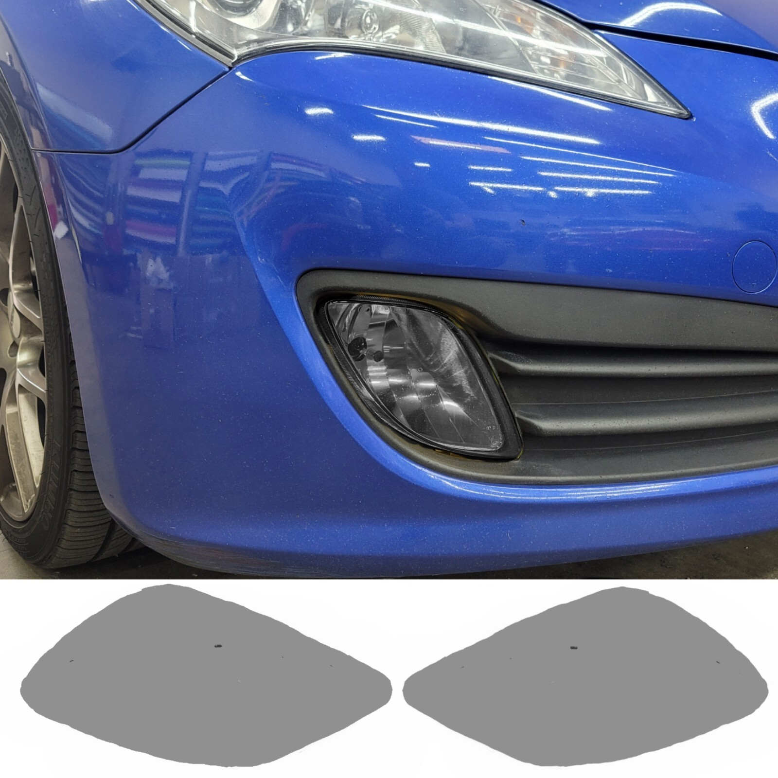 SMOKED Fog Light Overlays Tint Vinyl Covers (Fits: 2010 Genesis Coupe)