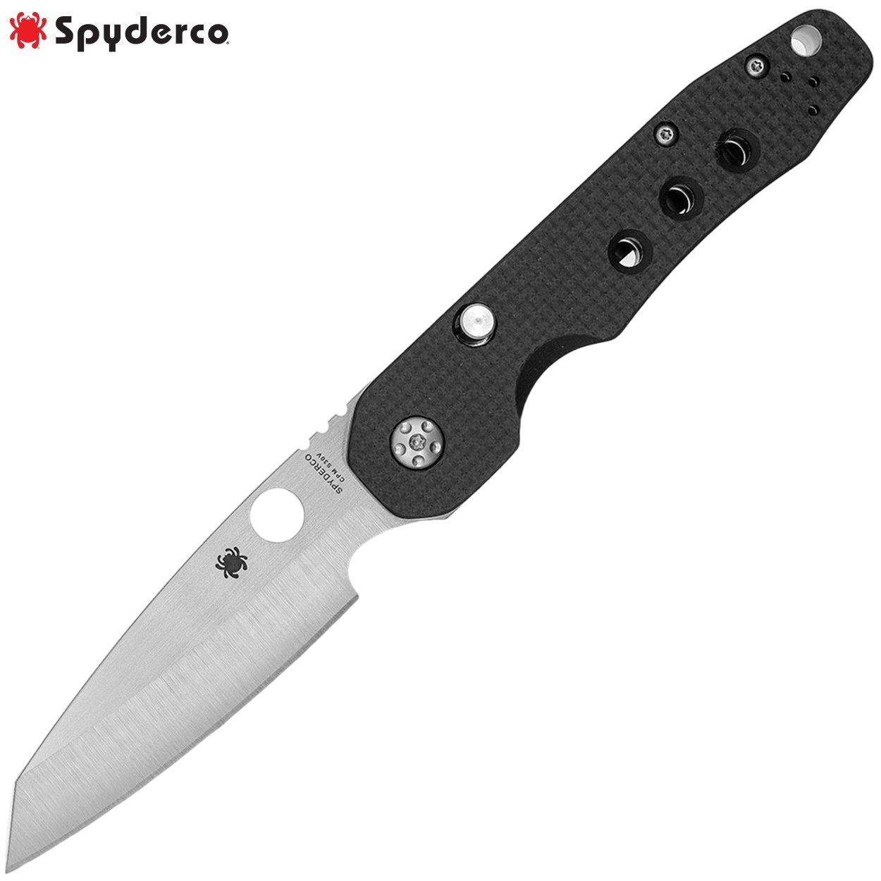 Spyderco Smock S30V Satin Plain Blade Carbon Fiber/G10 C240CFP Authorized Dealer