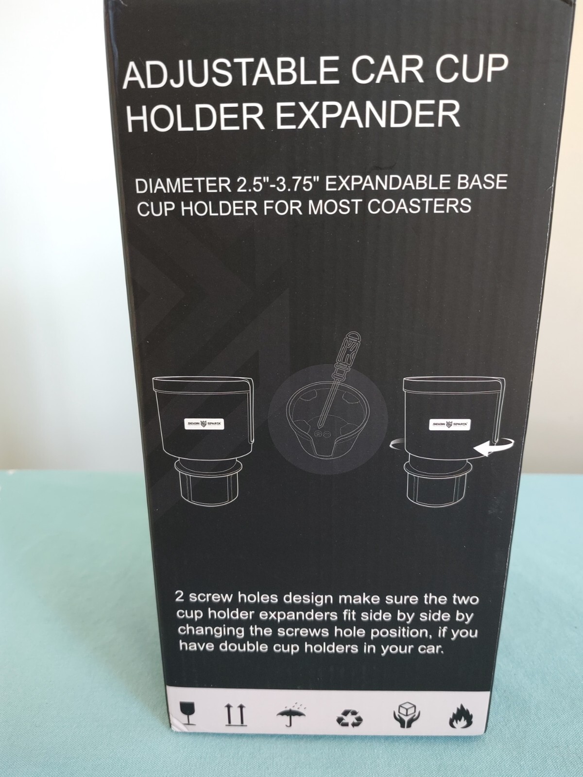 CAR OR TRUCK CUP HOLDER EXTENDER WITH OFFSET BASE SET OF 2