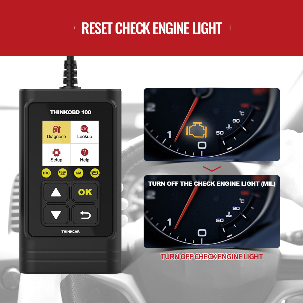 ThinkOBD 100 Auto Diagnostic Vehicle Fault Engine Code Reader OBD2 Scanner Tool