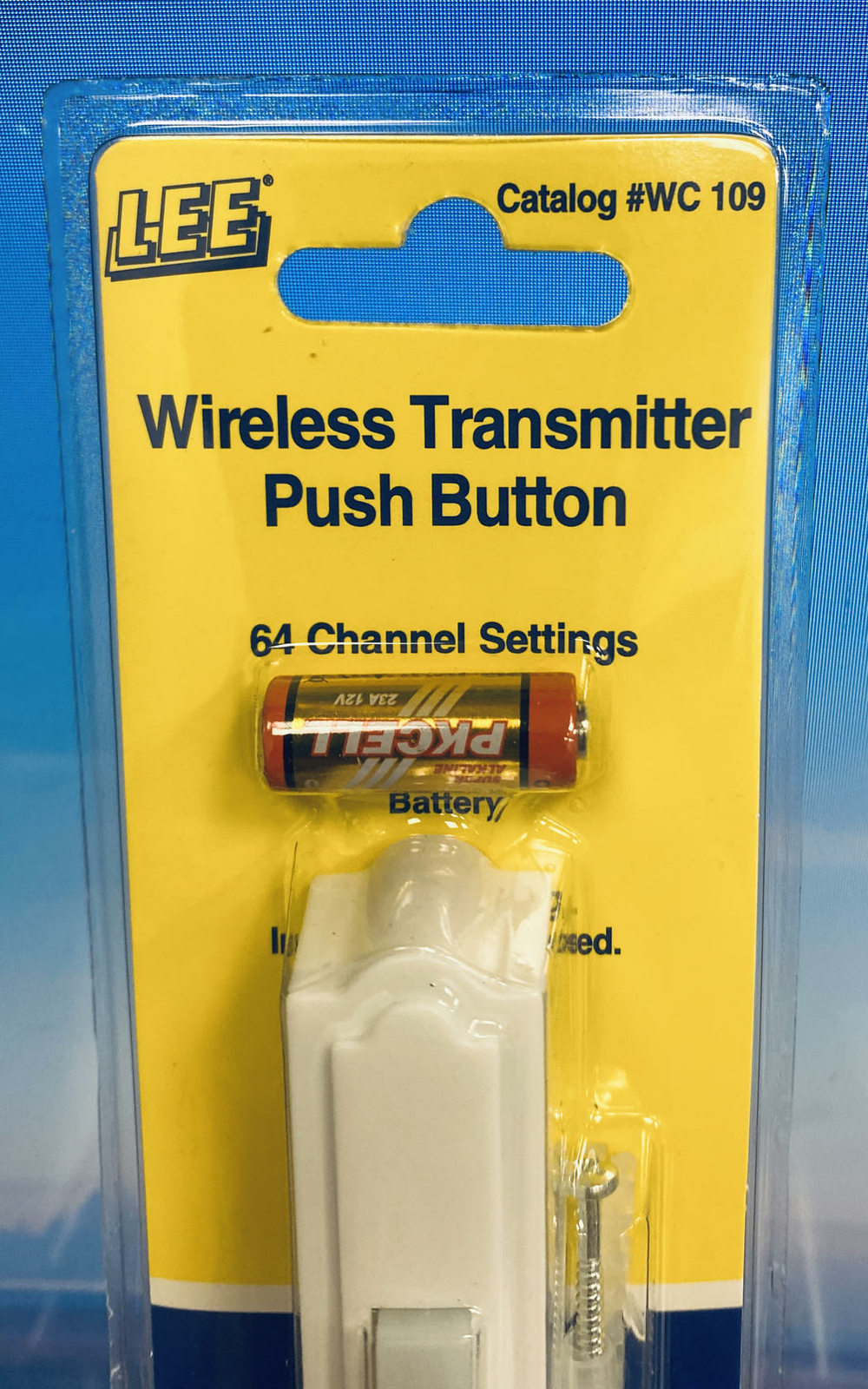 LEE Additional Wireless Chime Transmitter WC109~64 Channel Push Button Door Bell