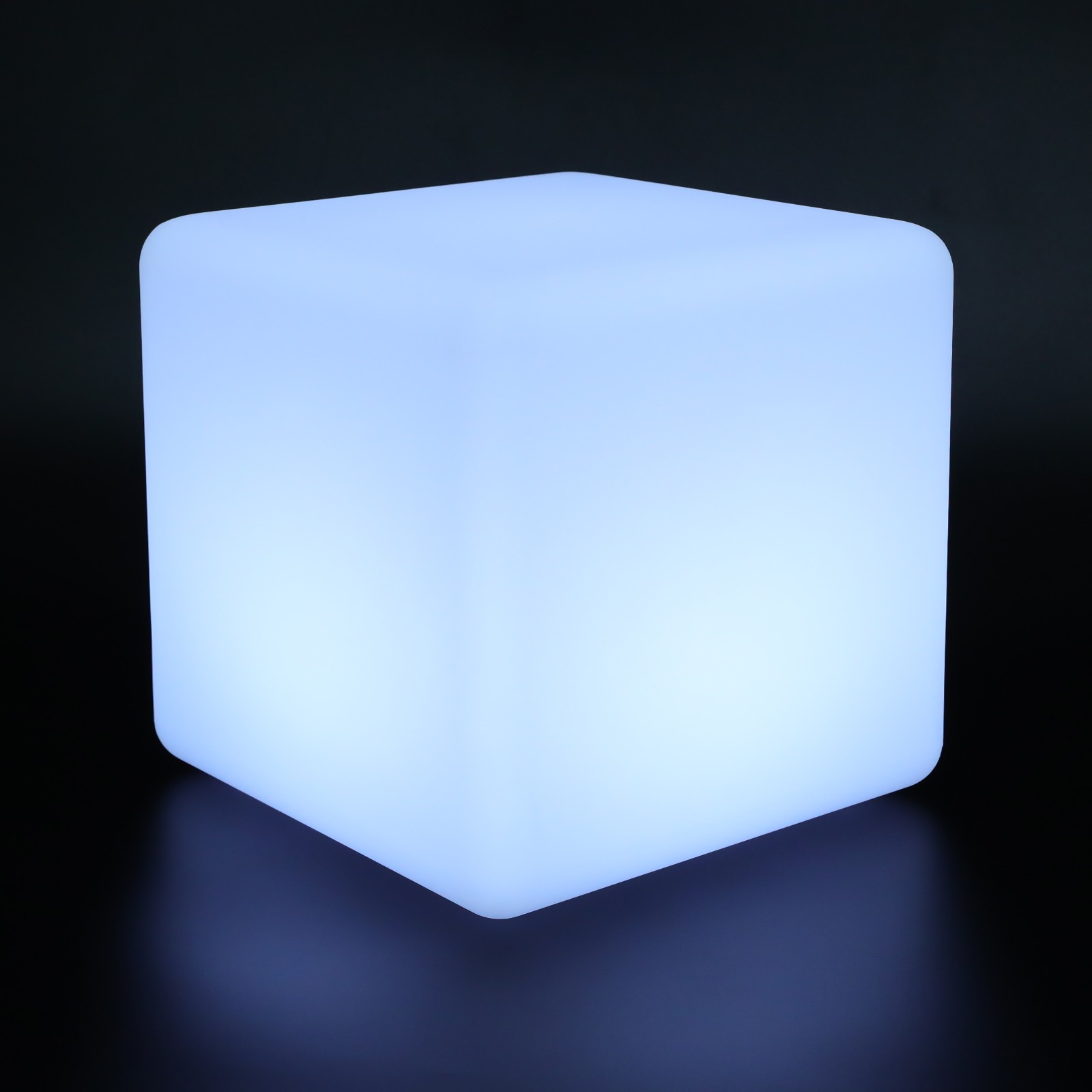 16 RGB Colors Rechargeable 12 inch LED Light Cube Stools Chair W/Remote Control