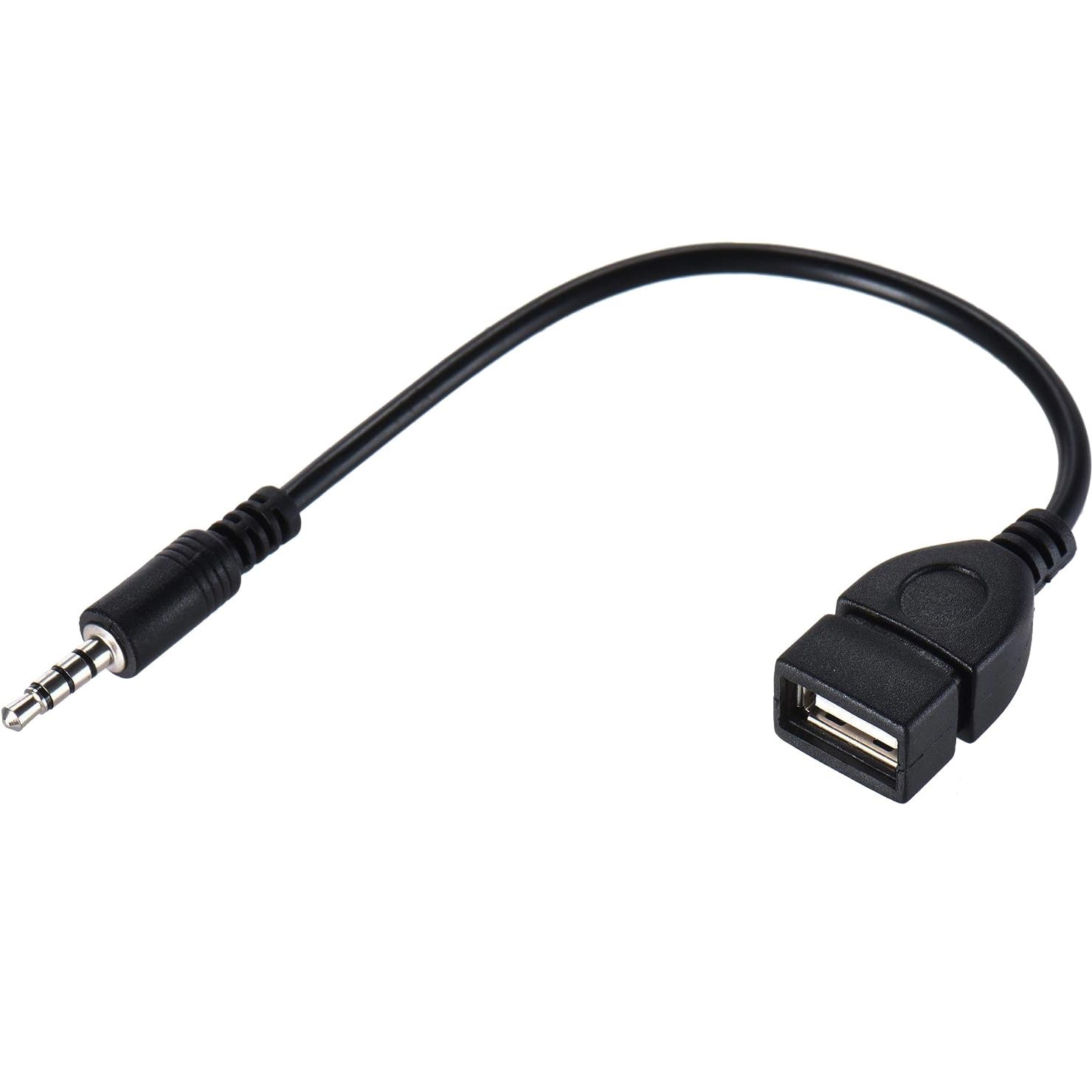 3.5mm (1/8 inch) AUX Audio Plug Male to USB 2.0 Female OTG Adapter Converter ...