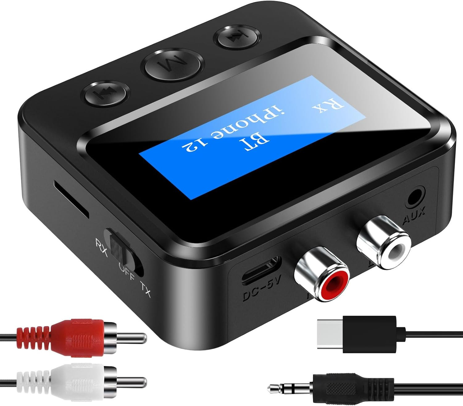 Bluetooth Transmitter Receiver for TV, Audio Adapter for Home Stereo with RCA 3.