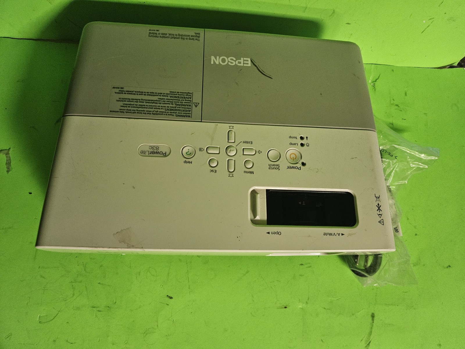 Epson Powerlite 83C EMP-83 LCD Projector 2270 hours used