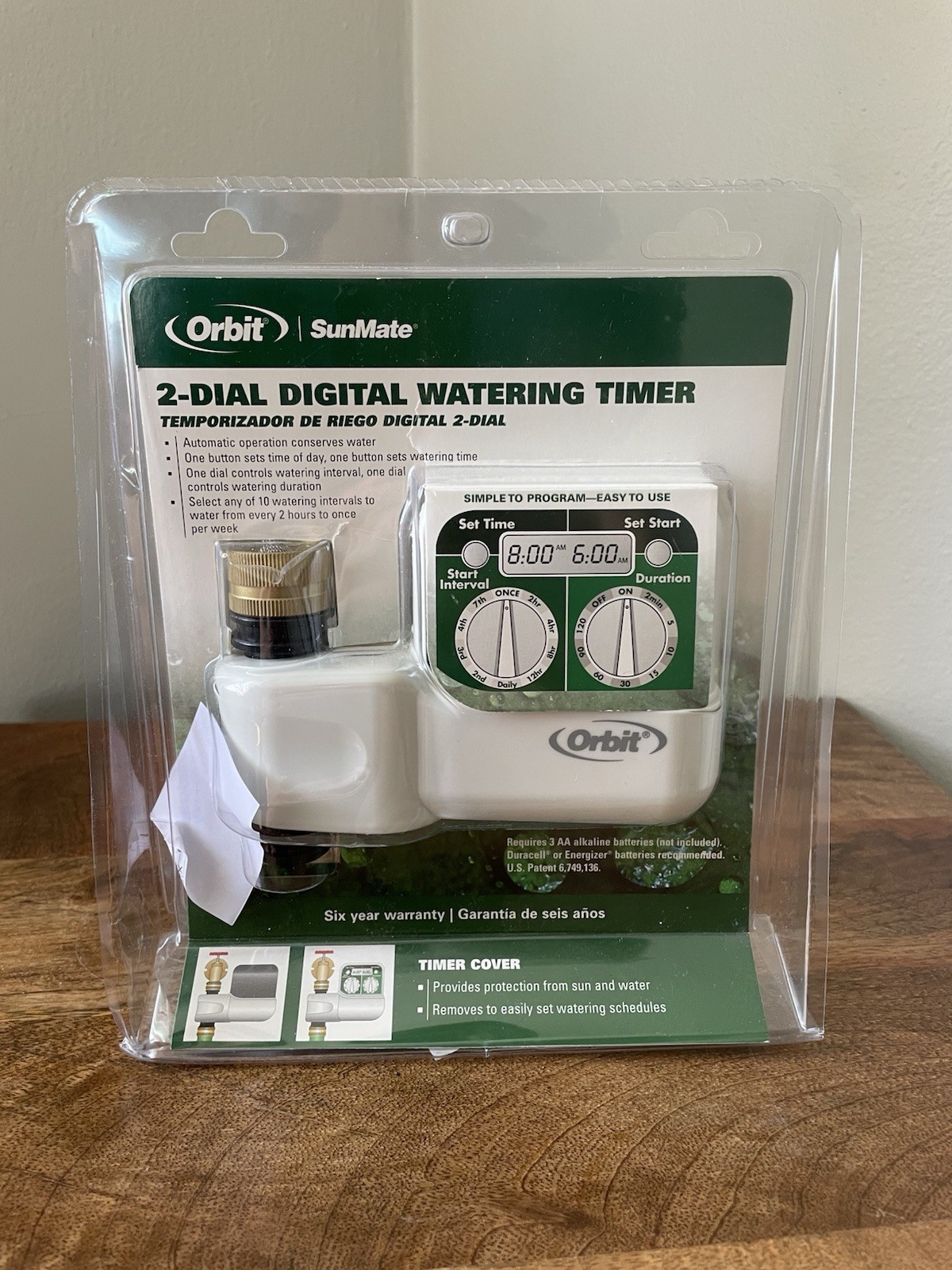 Orbit SunMate 2 Dial Digital Watering Timer Model 62040 Missing Battery Cover