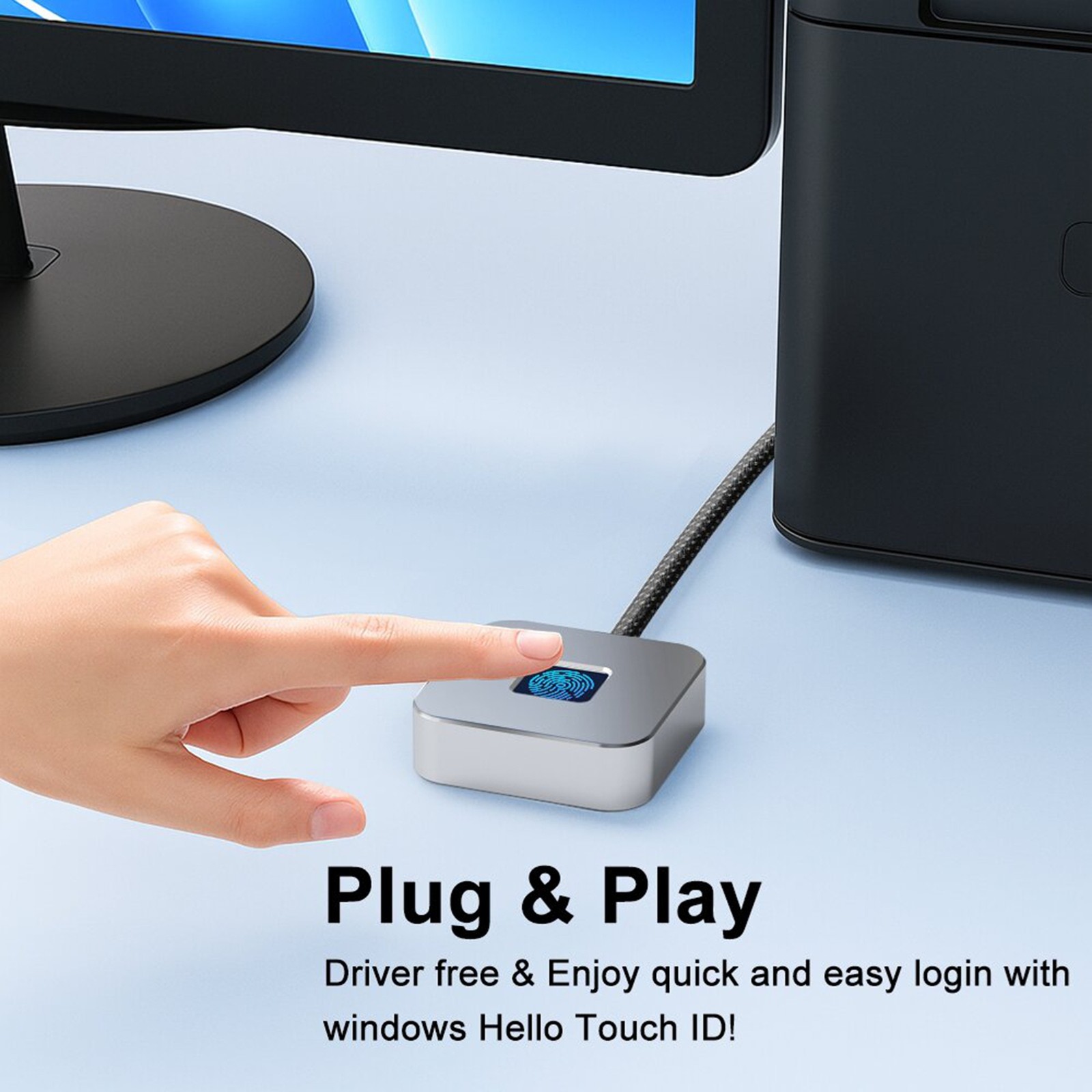 USB Fingerprint Reader Fast Recognition For PC 10 11 Easy To Use AP9