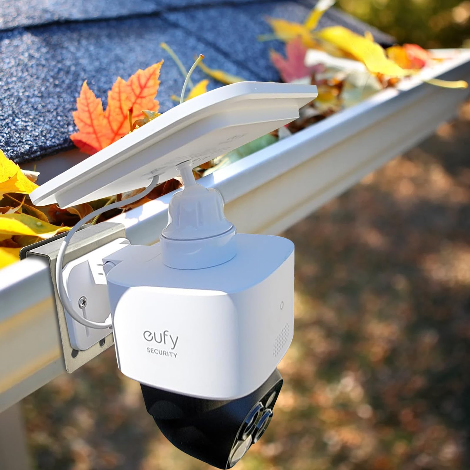 WiTi Gutter Mount Stainless Steel Bracket for Eufy Security SoloCam Silver
