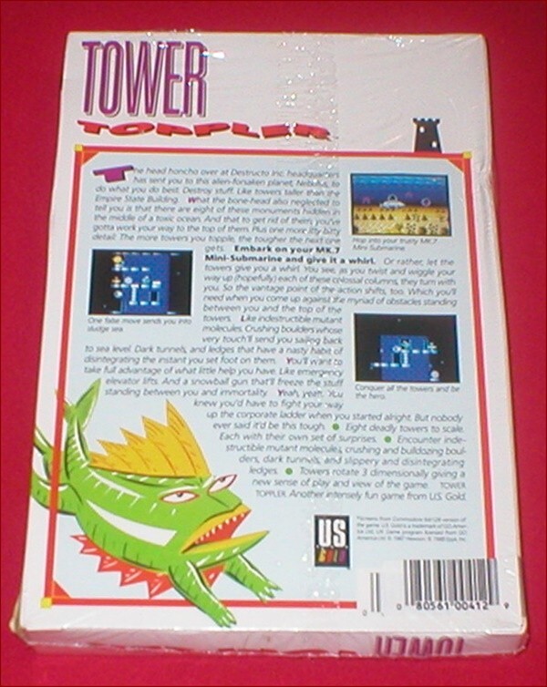 Tower Toppler for the Atari ST 520 1040 Mega Computer NEW SEALED