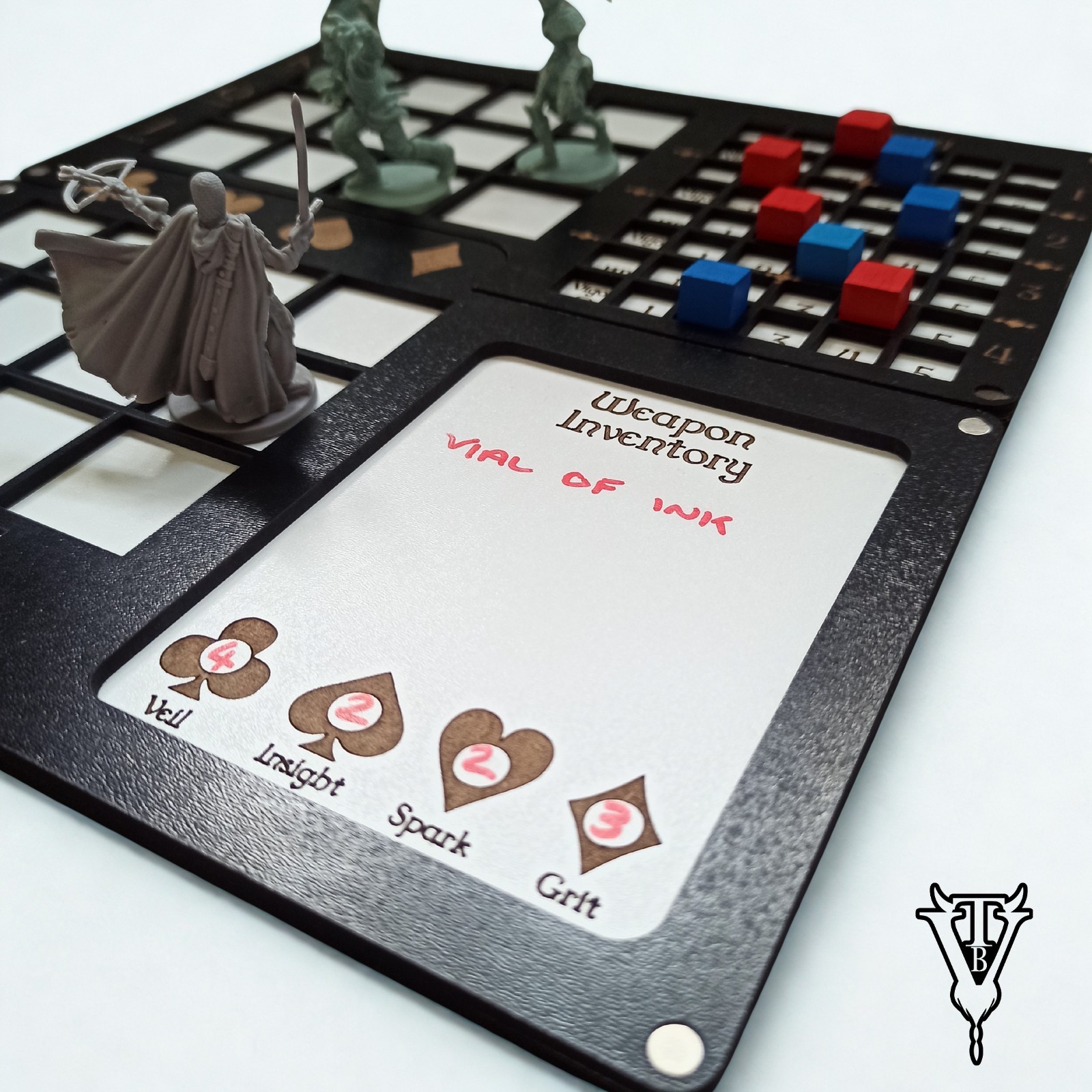 Brightborne Solo RPG Combat Tracker Player Board Organiser