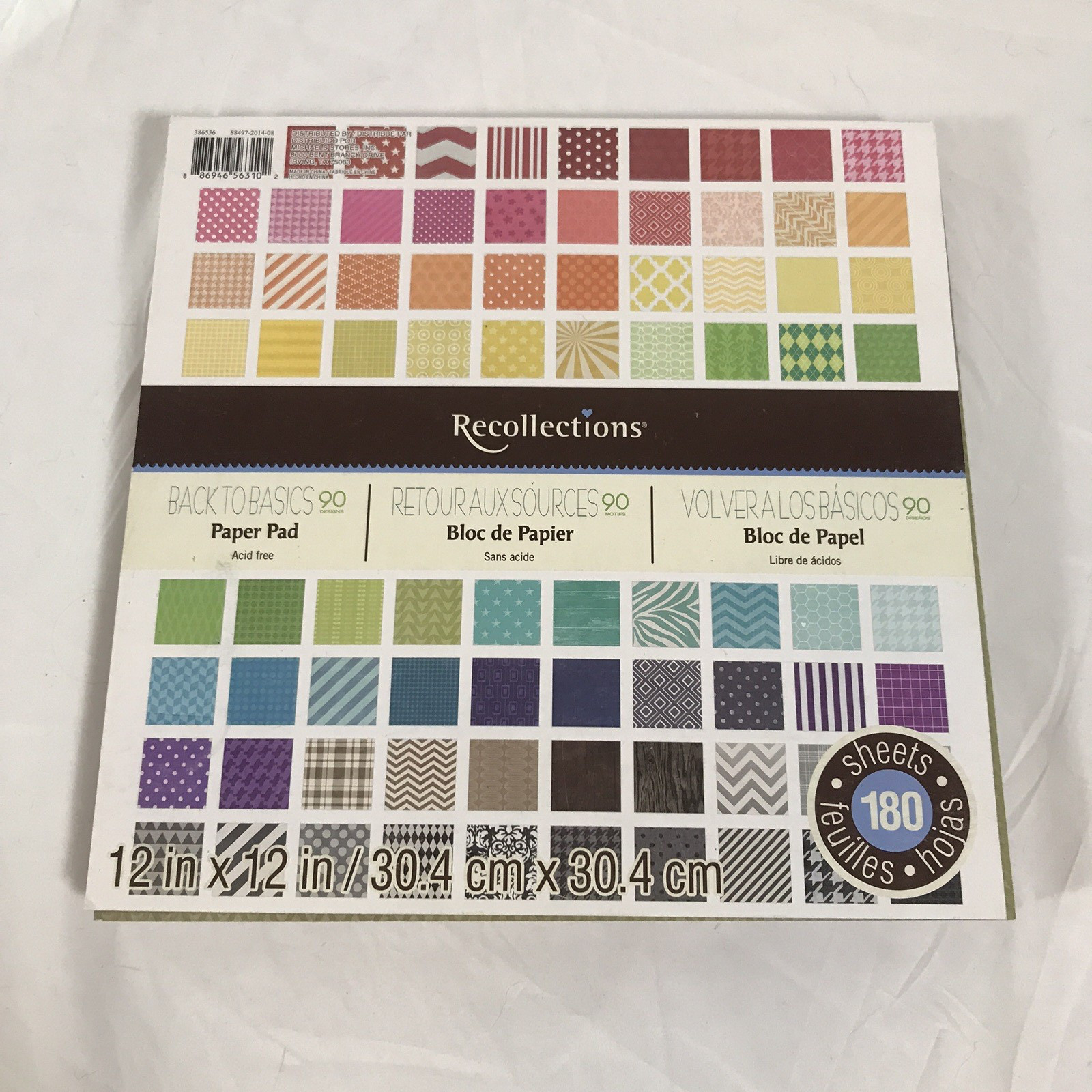 Recollections Back to Basics 90 Designs Paper Pad Acid Free Approx 180 Sheets