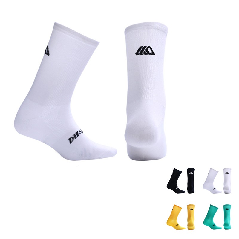 Men Women Road Cycling Riding Bicycle Bike Sports Ankle Socks XC MTB BMX White