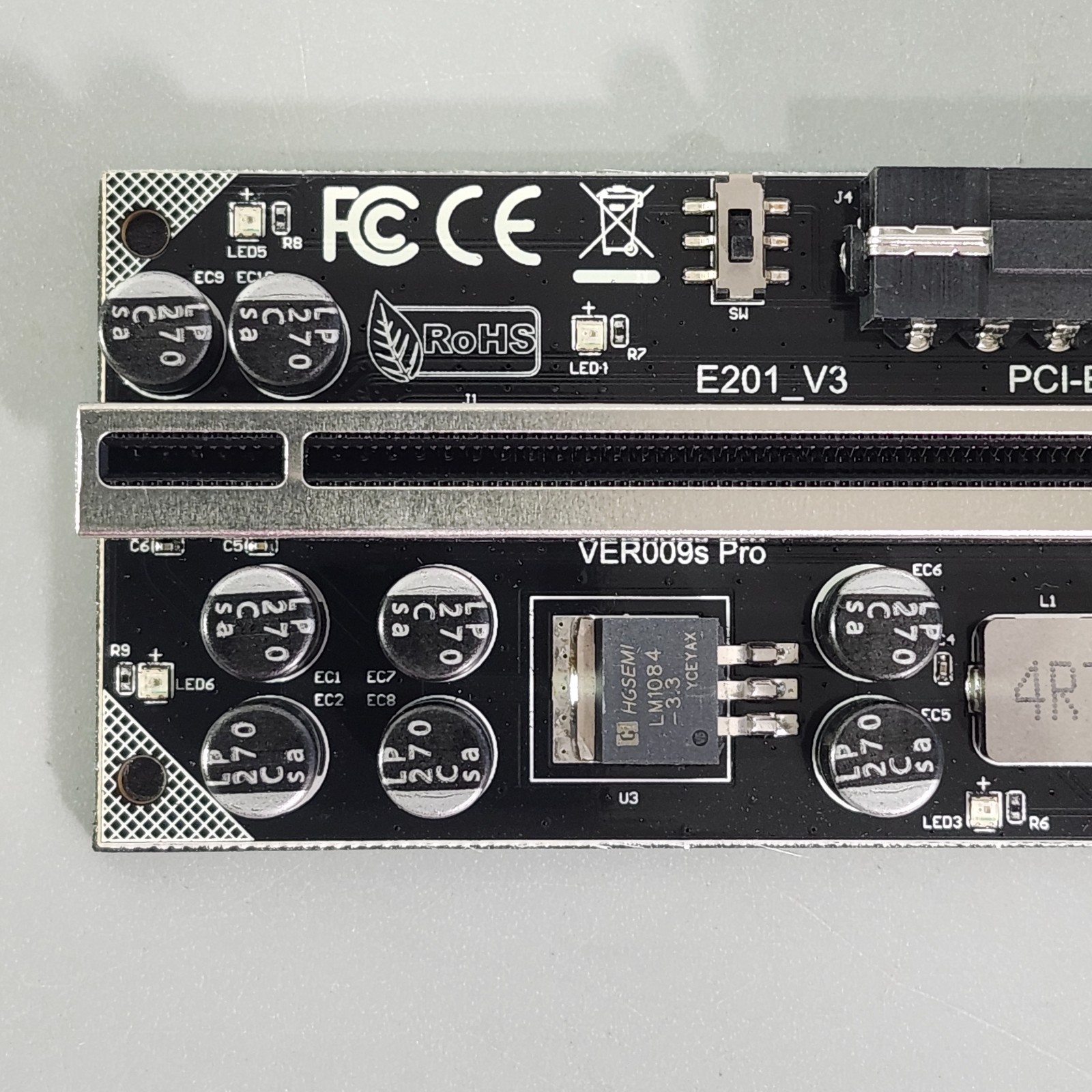 Mailiya V009s Pro PCIe Riser GPU Riser Card for Crypto Mining ETH 6-Pack
