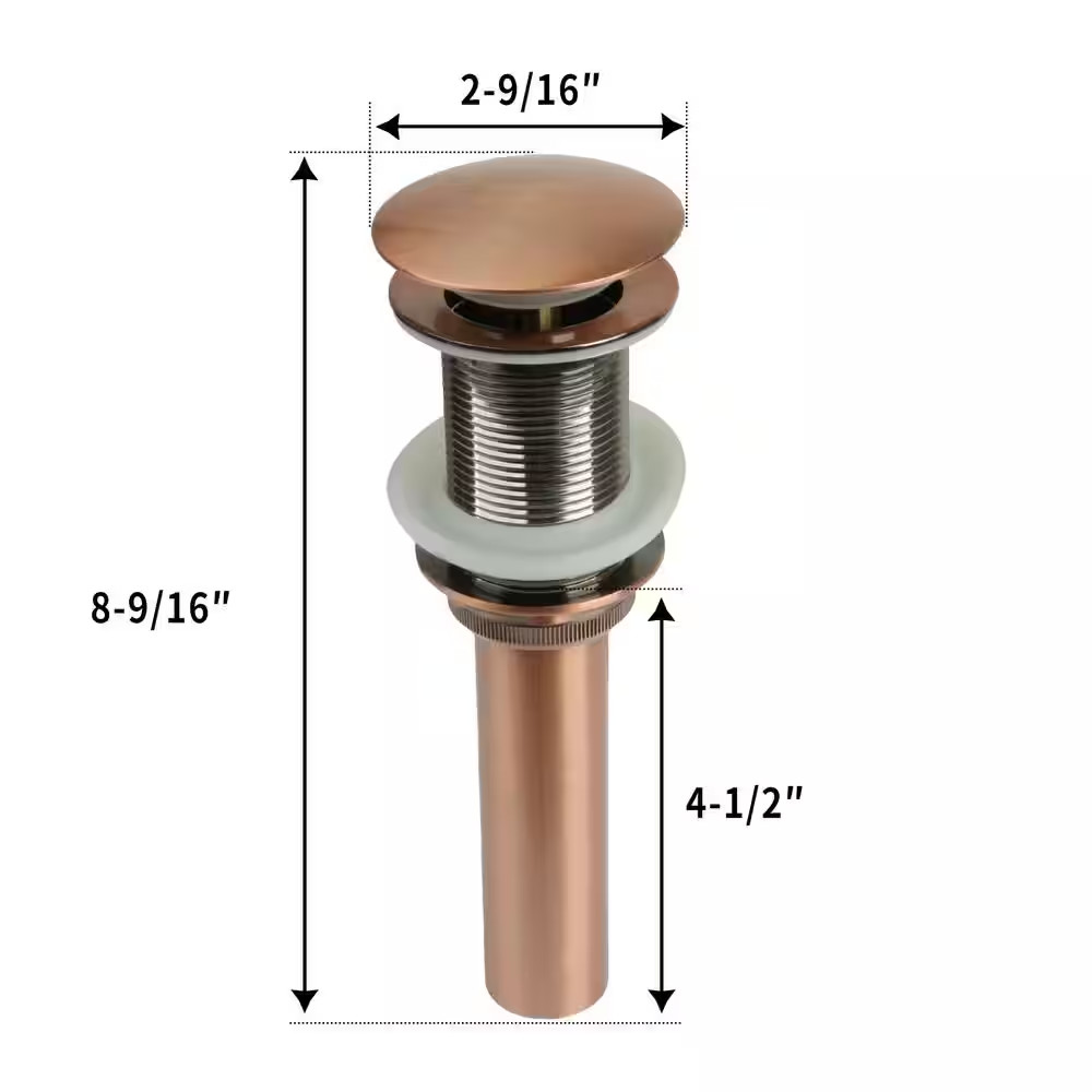 Pop-Up Bathroom Sink Drain without Overflow