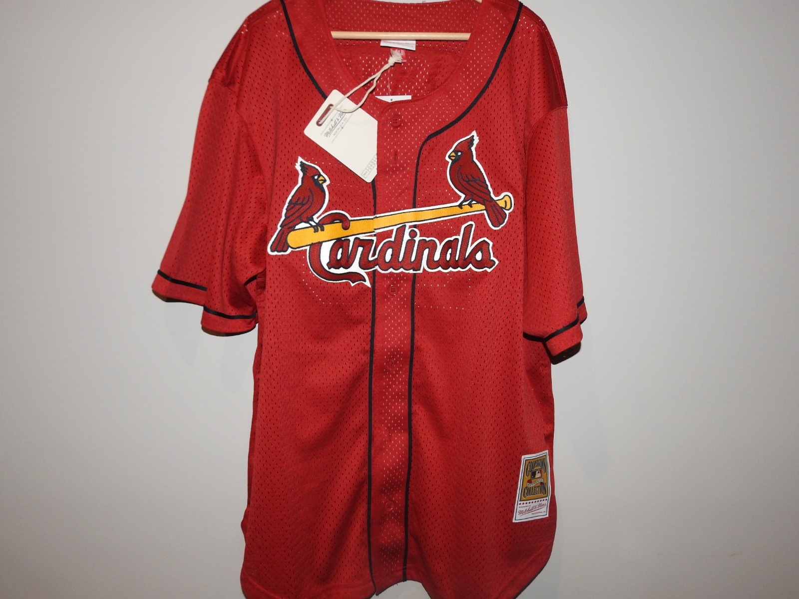 Mitchell & Ness 1998 St Louis Cardinals #25 Baseball Jersey New Mens Big & Tall