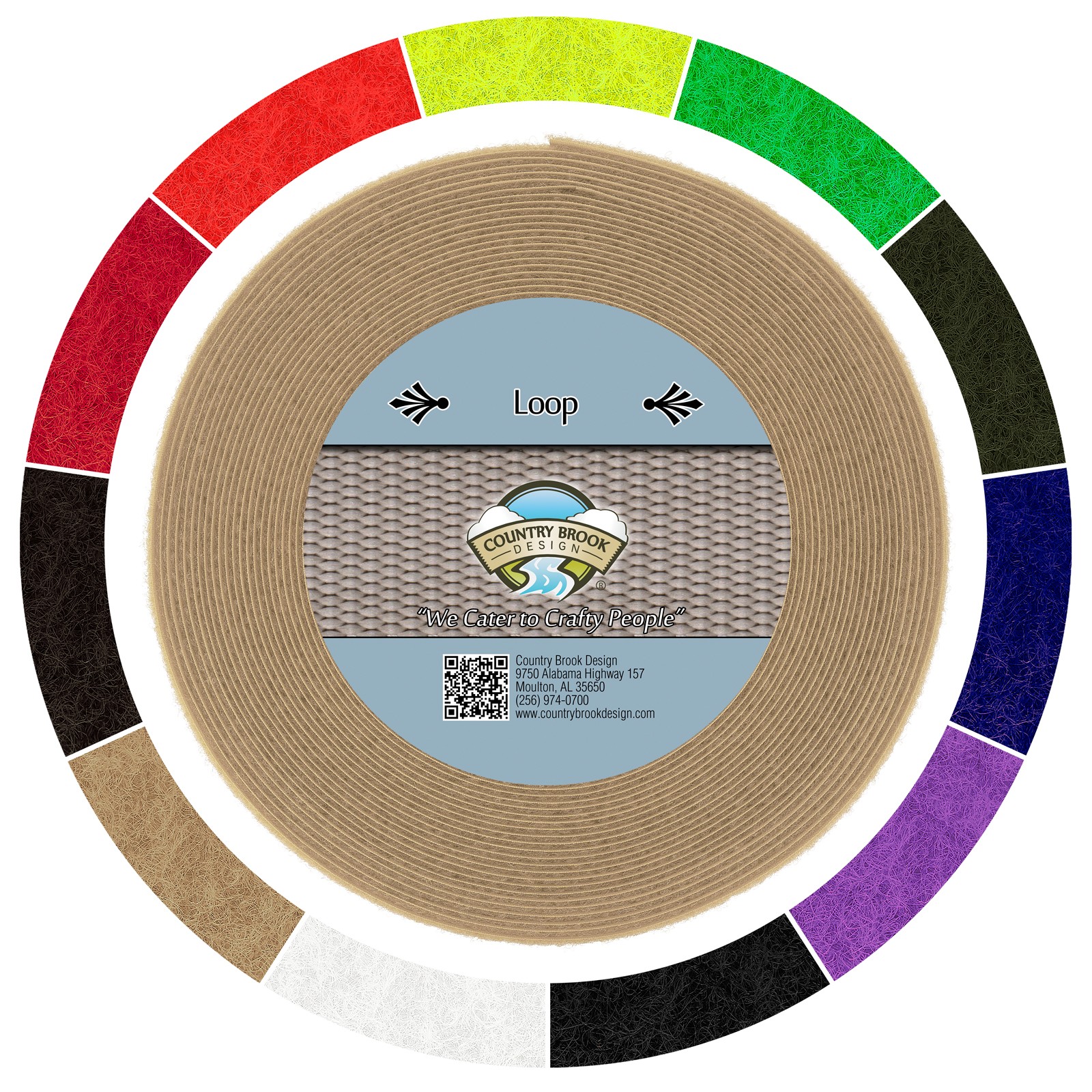 Country Brook Design | Beige Sew On Loop Only (2 inch, 10 yards)