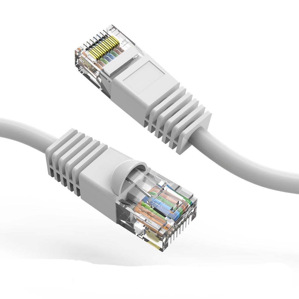 0.5Ft CAT6 UTP Ethernet Network Booted Cable White