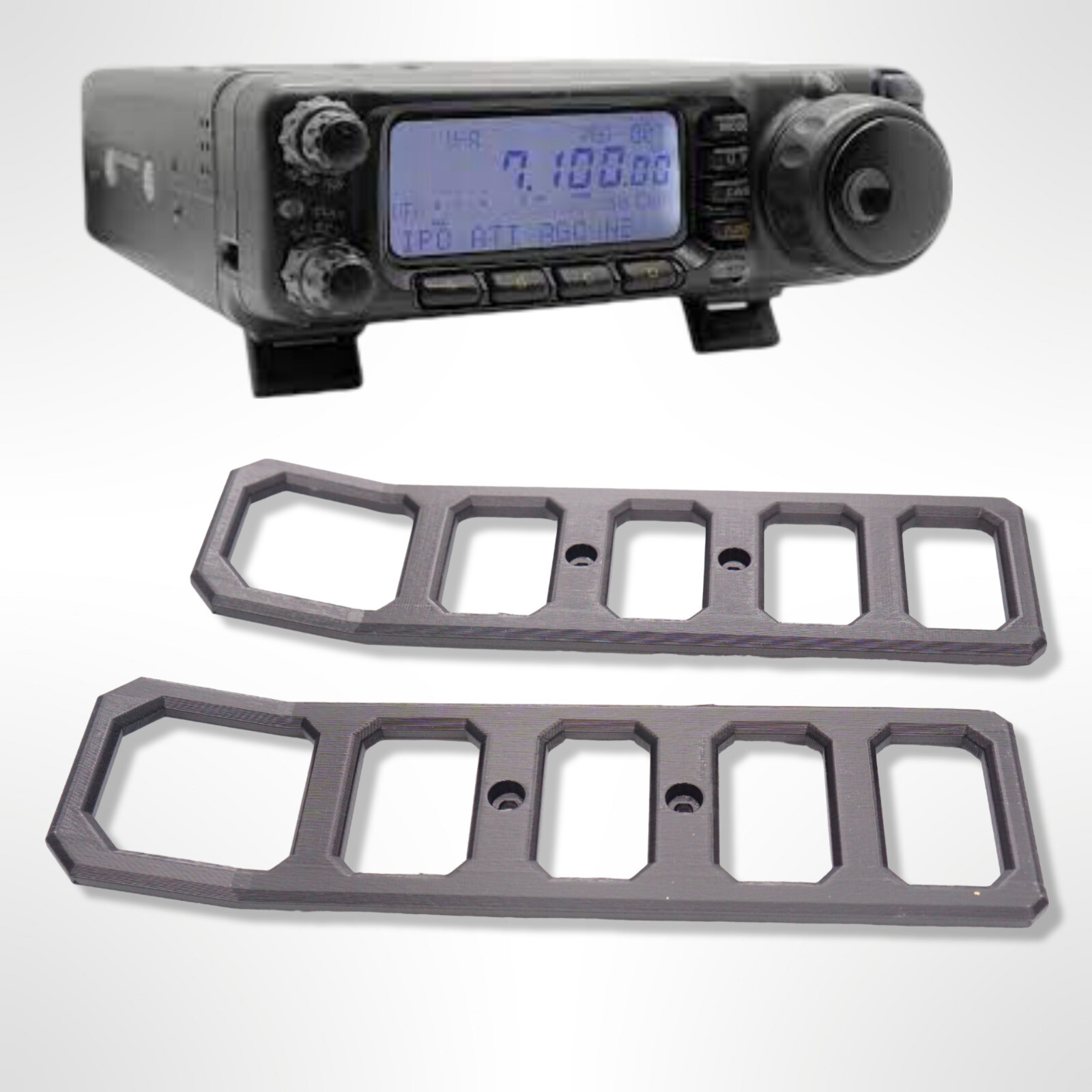 Custom Side Rail Protector Handles for Yaesu FT-100 HF/UHF/VHF Ham Radio