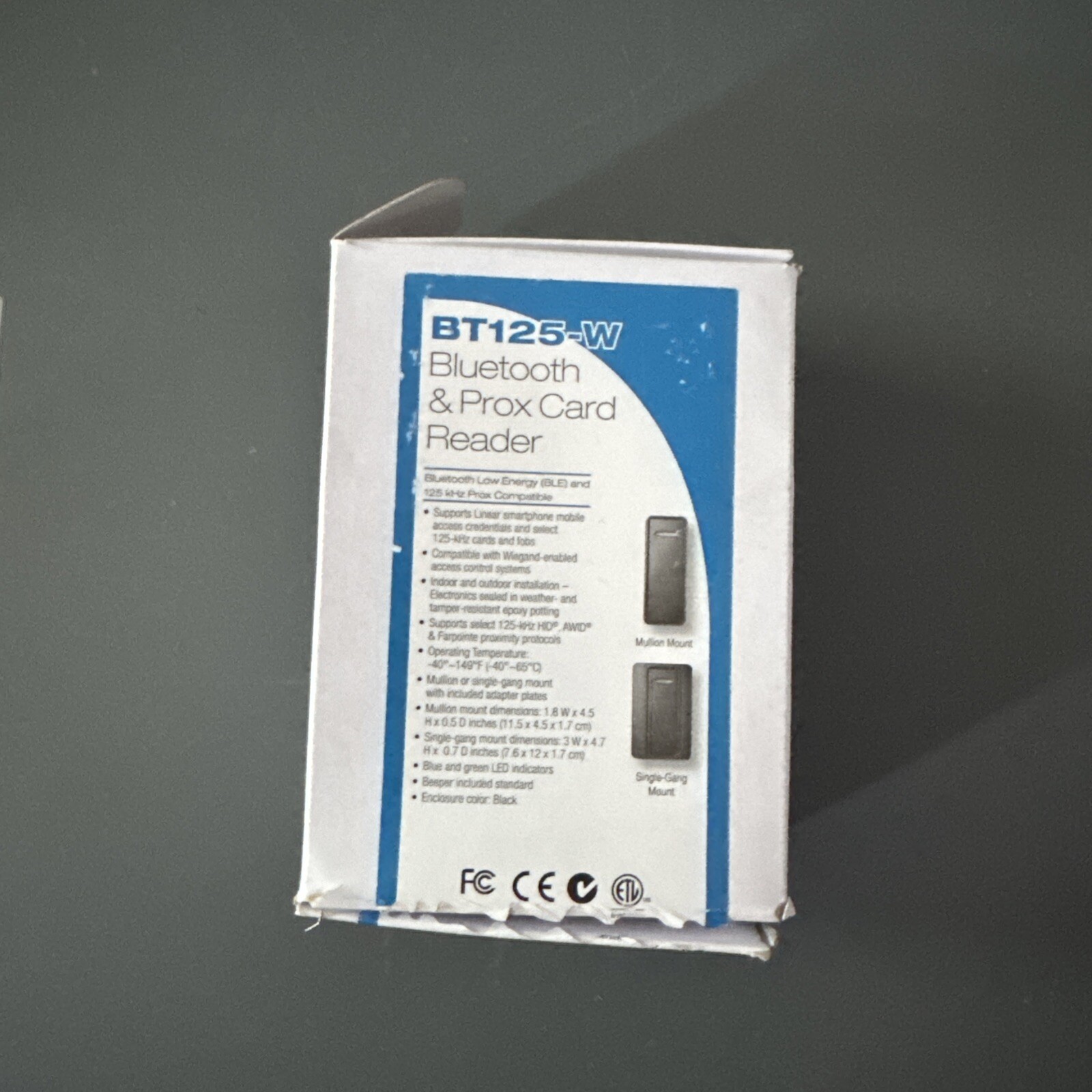 Linear BT125-W Touchless Bluetooth Prox Reader Indoor Outdoor 825-11257
