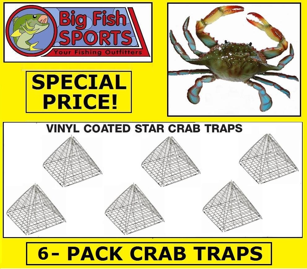 6 STAR CRAB TRAPS Six Crab Traps BRAND NEW! EAGLE CLAW TRAPS!